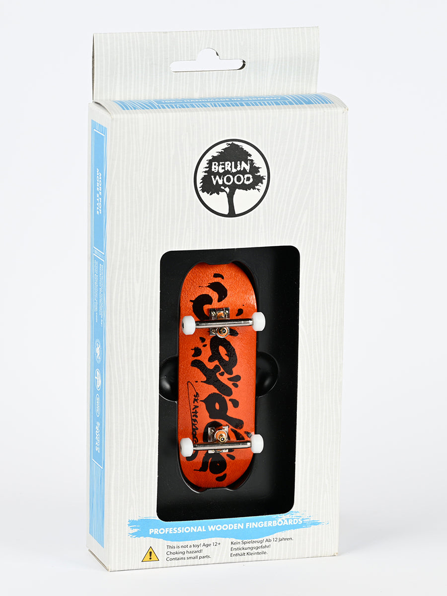 Berlinwood Fingerboard Complete - Professional Finger Skateboard for Tricks & Stunts - Perfect for Skaters, Beginners & Collectors - Great for Indoor Play, Office Fun & Stress Relief