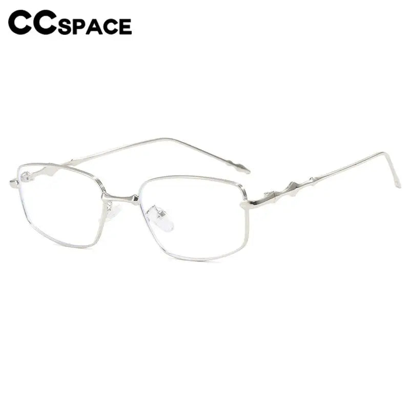 CCspace Women's Full Rim Square Alloy Reading Glasses R57528 - Fashionable Lightweight Eyewear for Reading, Working & Computer Use | Perfect for Office, Home & Daily Wear
