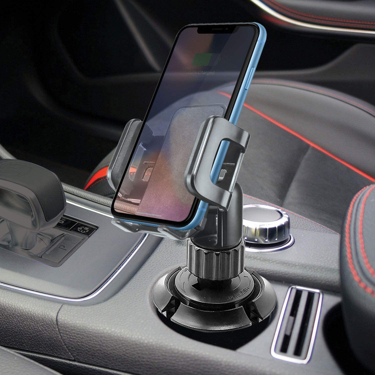 Universal Car Cup Holder Phone Mount - Adjustable Cell Phone Holder for iPhone, Samsung & More - Perfect for Road Trips, Commuting & Hands-Free Driving