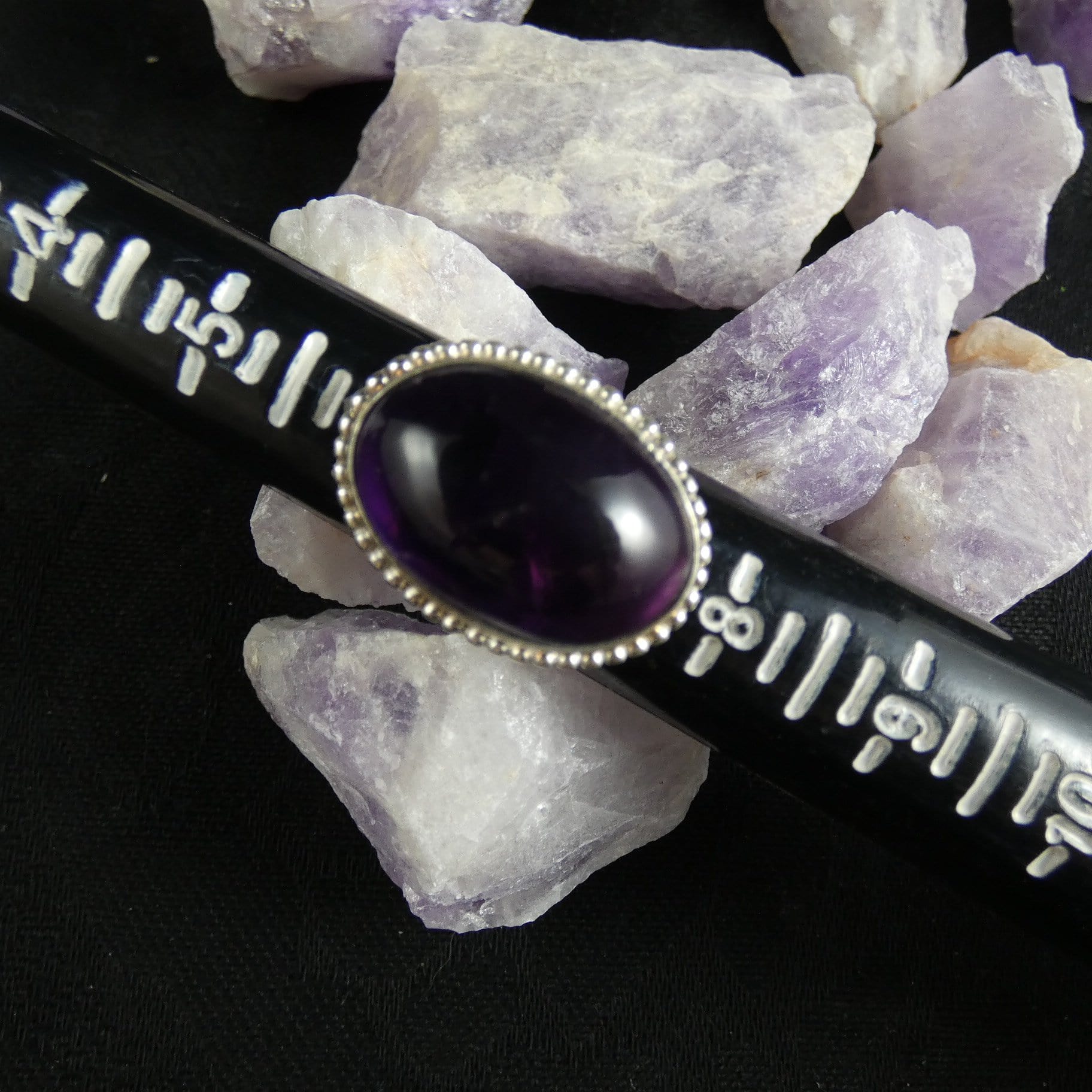 Natural Amethyst Sterling Silver Ring for Women Size 7 - Elegant Purple Gemstone Jewelry Gift for Birthday, Anniversary & Everyday Wear
