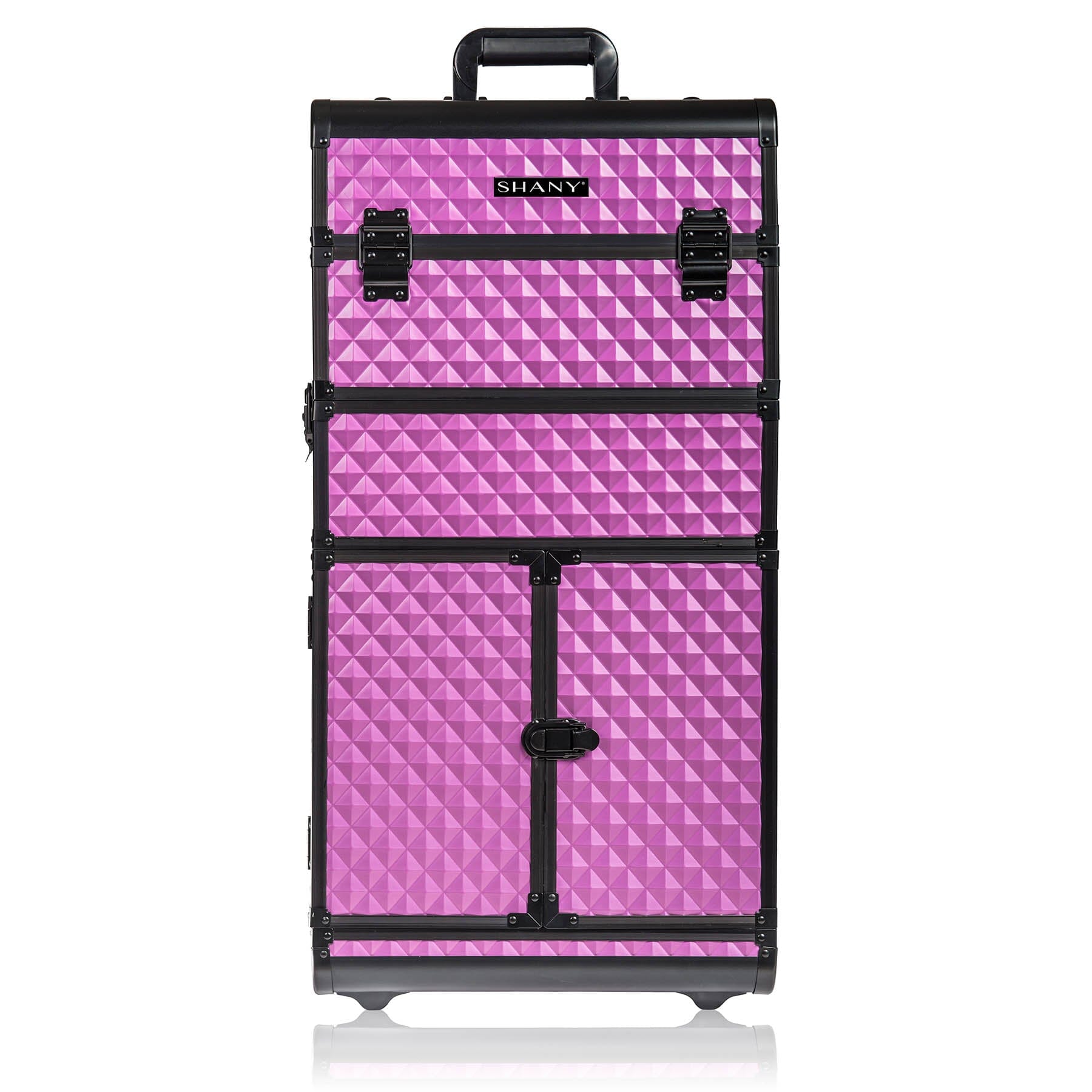 REBEL Series Pro Makeup Artists Rolling Train Case - Professional Trolley Case for Cosmetics & Beauty Tools | Perfect for Salon, Travel & On-Site Makeup Services
