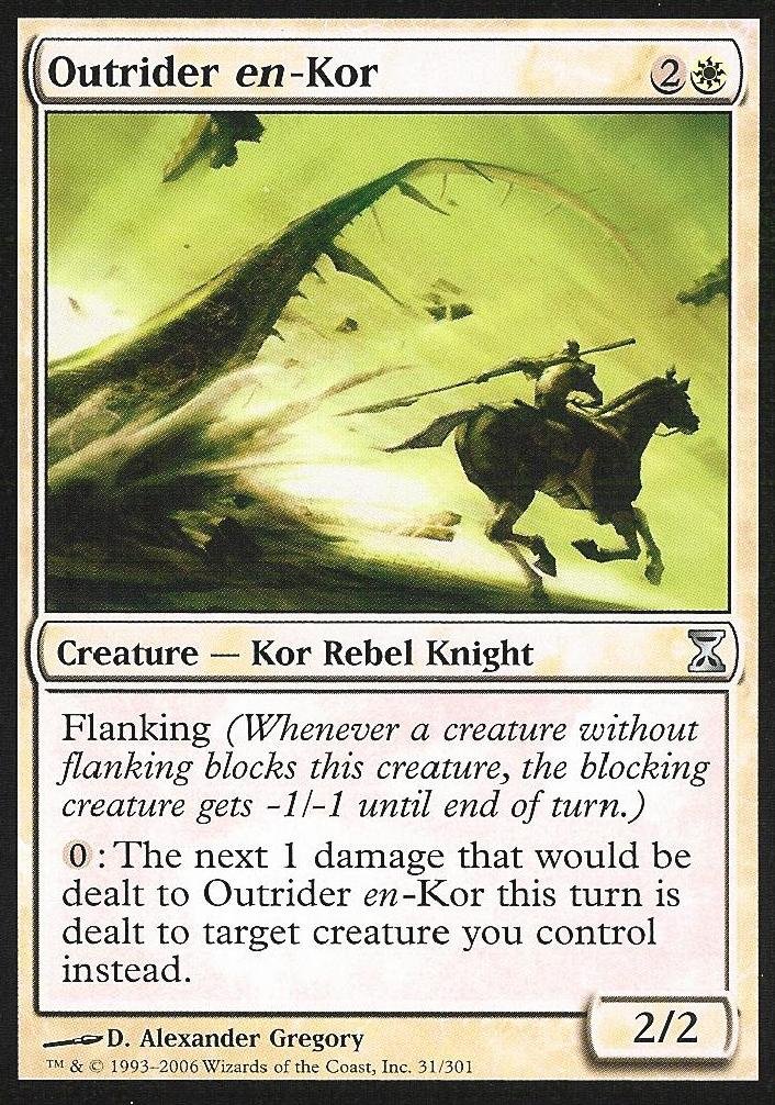 Magic The Gathering Outrider en-KOR Foil Card - Time Spiral Expansion - MTG Collectible Trading Card Game for Deck Building & Strategy Battles