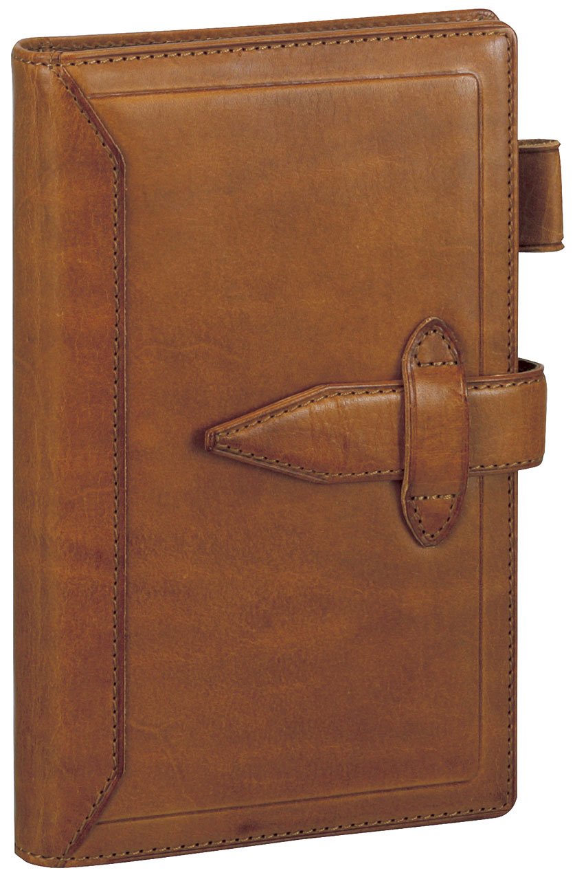 Raymei Fujii DB3011C Da Vinci Loroma Classic Bible Brown Leather Personal Organizer - Perfect for Business, Travel & Daily Planning