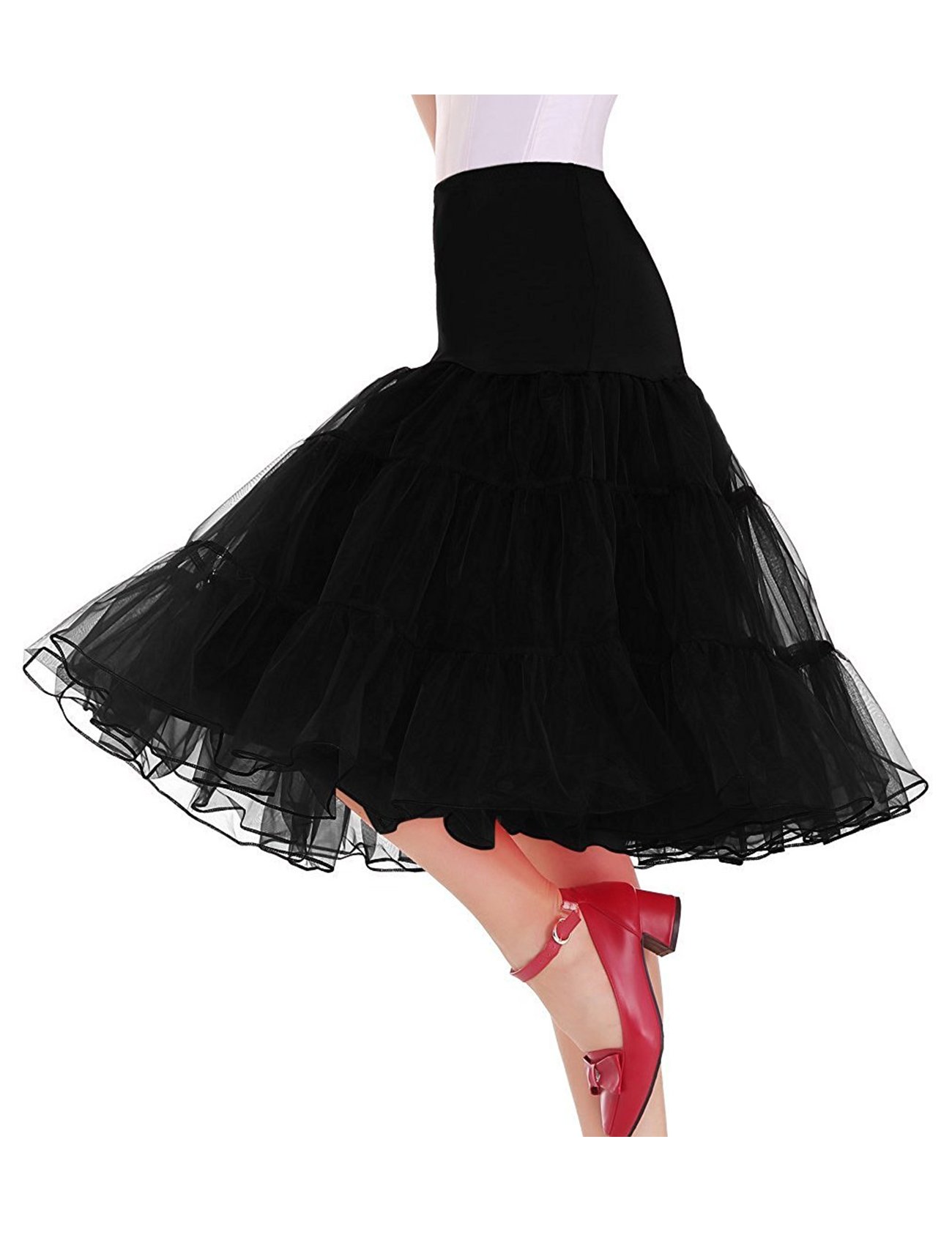 Vintage Layered Petticoat Tutu Skirt for Women - Elegant Princess Style for Parties, Weddings & Photo Shoots