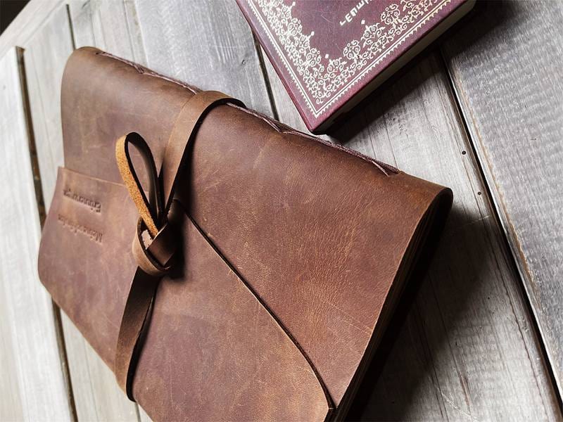 Personalized Saddle Leather Hiking Journal - Durable Outdoor Notebook for Trail Adventures, Camping & Nature Exploration