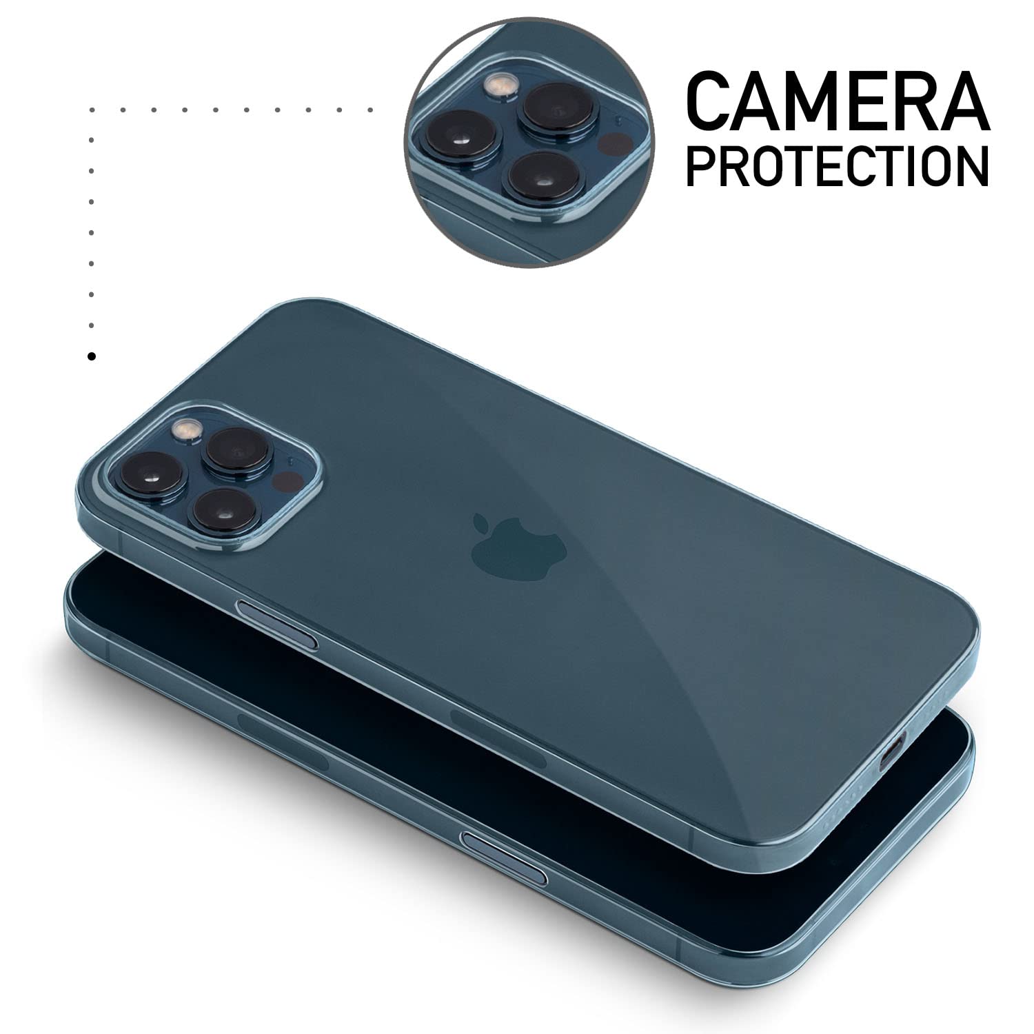 Ultra Thin Clear iPhone 12 Pro Max Case - Totallee Minimalist Transparent Cover | Slim Protection for Everyday Use & Travel