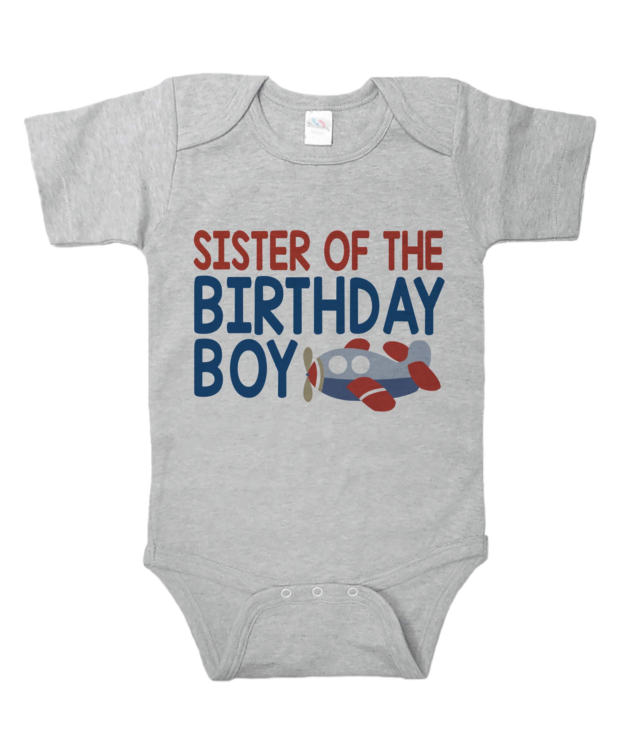 7 Ate 9 Apparel Girls' Sister Airplane Print Romper - Cute Baby One-Piece Outfit for Playdates & Family Photos