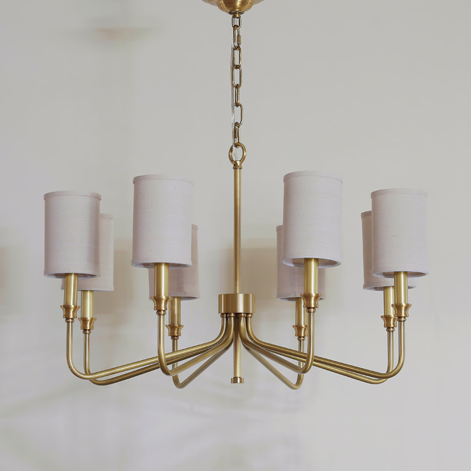 Modern Cylinder Fabric Chandelier - Elegant Ceiling Light Fixture for Living Room, Bedroom & Dining Room - Perfect for Home Decor & Interior Design