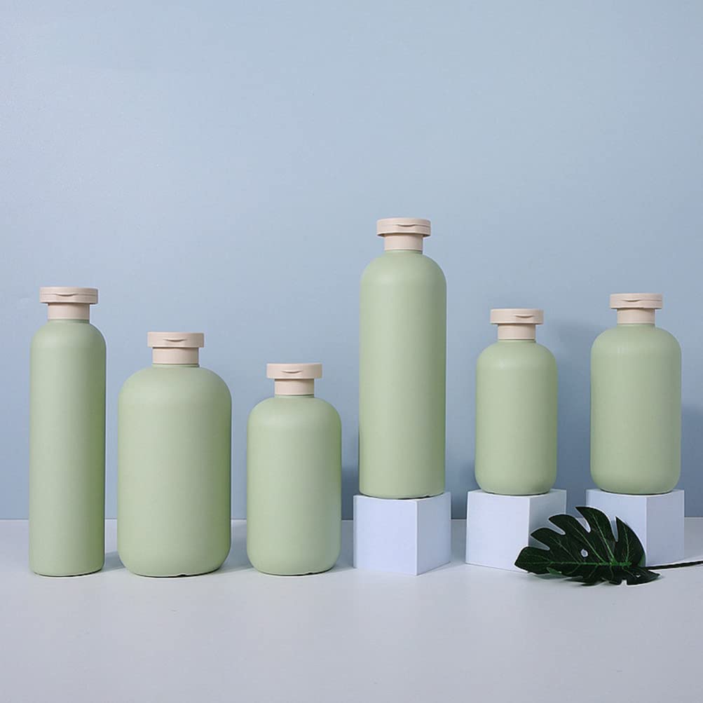 FOMIYES 3-Pack 500ml Squeeze Bottles with Flip Top Caps - Refillable Travel Containers for Shampoo, Conditioner & Cleaning Solutions (Green) | Portable Leak-Proof Dispensers for Home, Gym & Travel Essentials