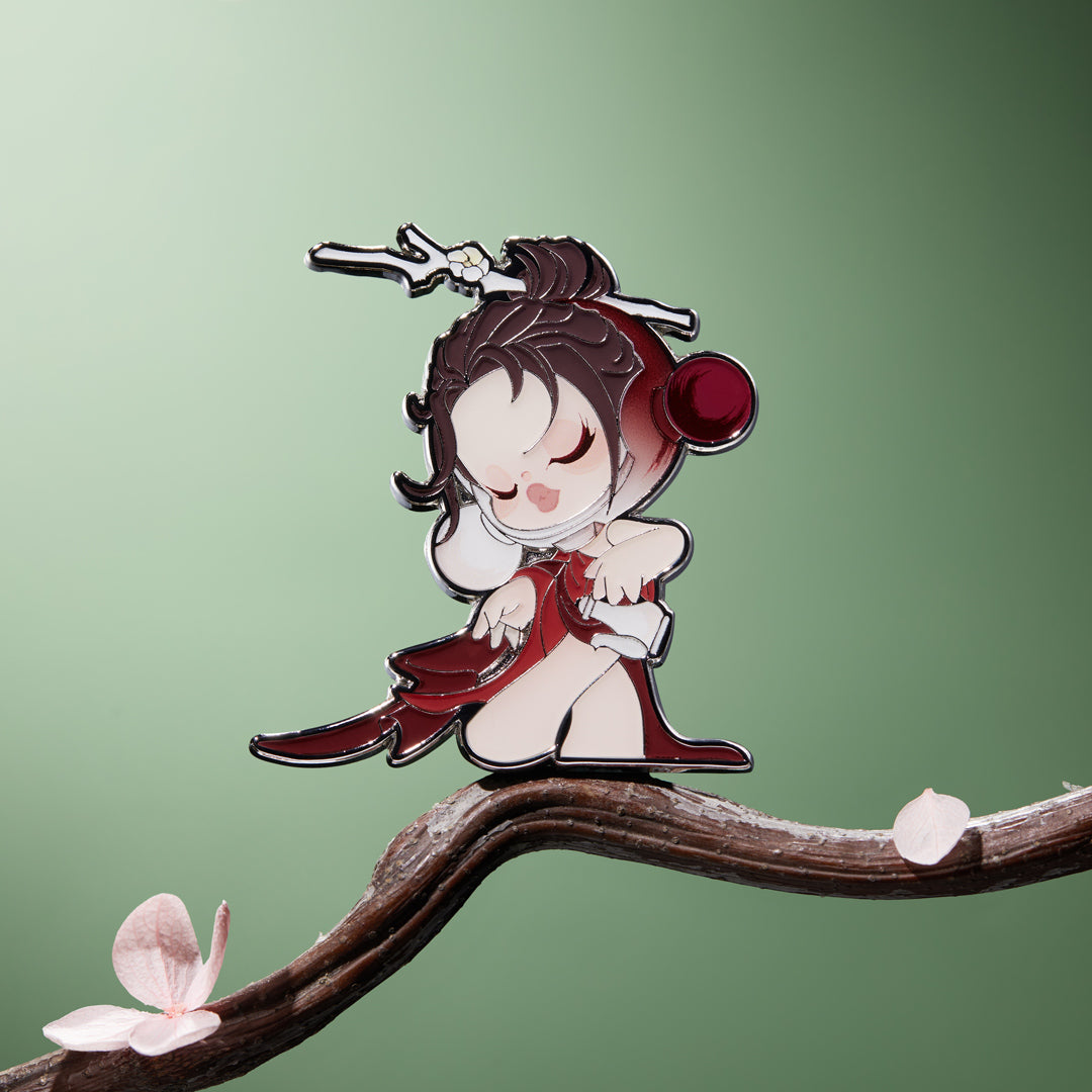 POP MART SKULLPANDA The Ink Plum Blossom Series Enamel Pin Badge Blind Box - Collectible Anime Character Pins for Cosplay, Fashion Accessories & Gift Giving