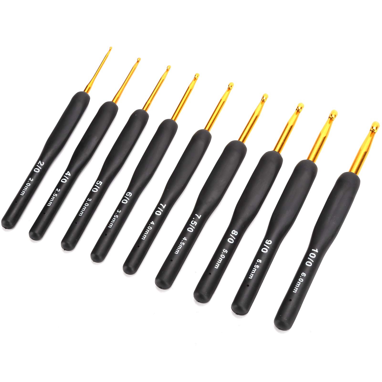 9Pcs Crochet Hooks Set - Ergonomic Knitting Needles for Crafting, Weaving & Sewing | Perfect for DIY Yarn Projects, Amigurumi & Home Decor