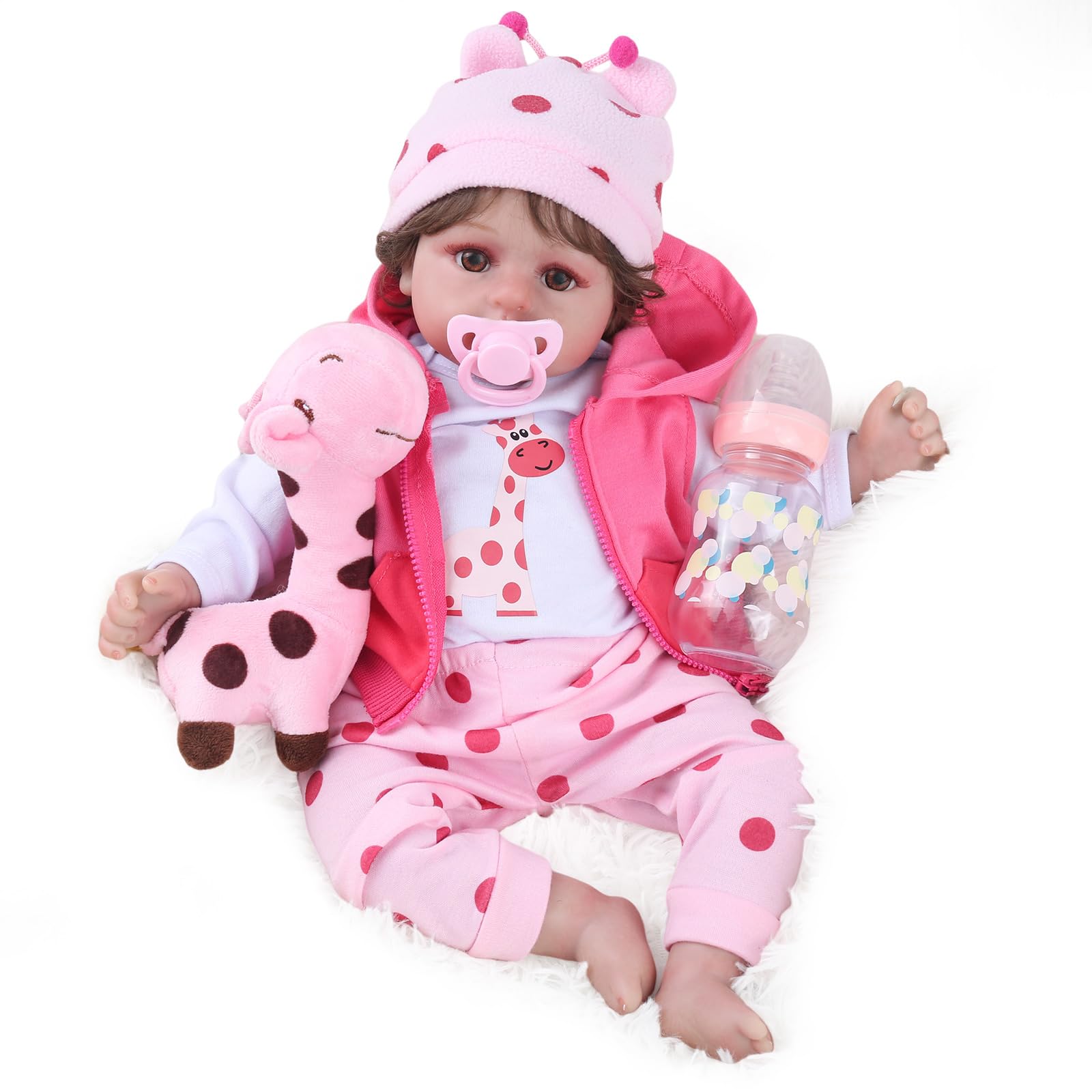 Reborn Realistic Newborn Baby Dolls - 18 Inch Silicone Lifelike Toddler Girl Doll for Collectors, Gift Giving & Therapy Use | Perfect for Nursery Decor, Photography Props & Emotional Support