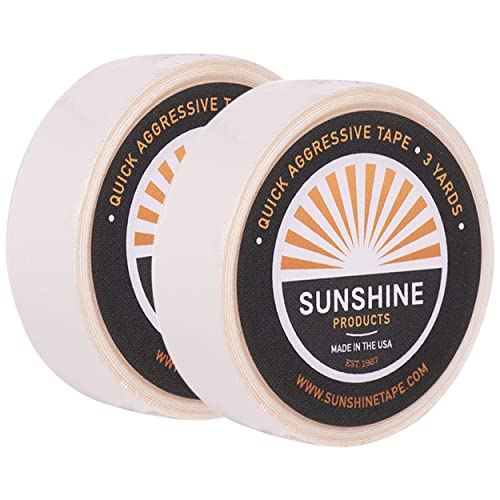 2 Pack Sunshine Tape - Strong Double Sided Wig Adhesive Tape Roll, 1/2