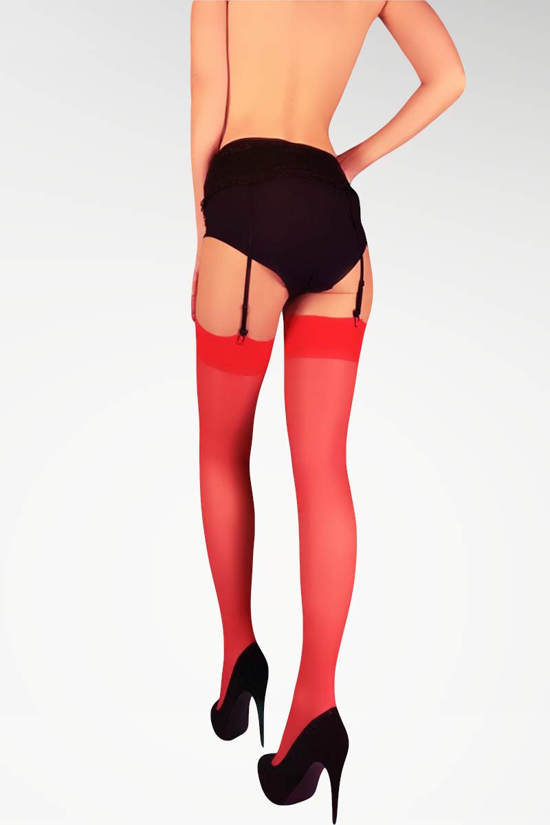 Mila Marutti Women's Sheer Thigh High Stockings for Garter Belts | Sexy Lingerie Tights - Made in EU | Perfect for Date Night, Bridal Wear & Boudoir Photography