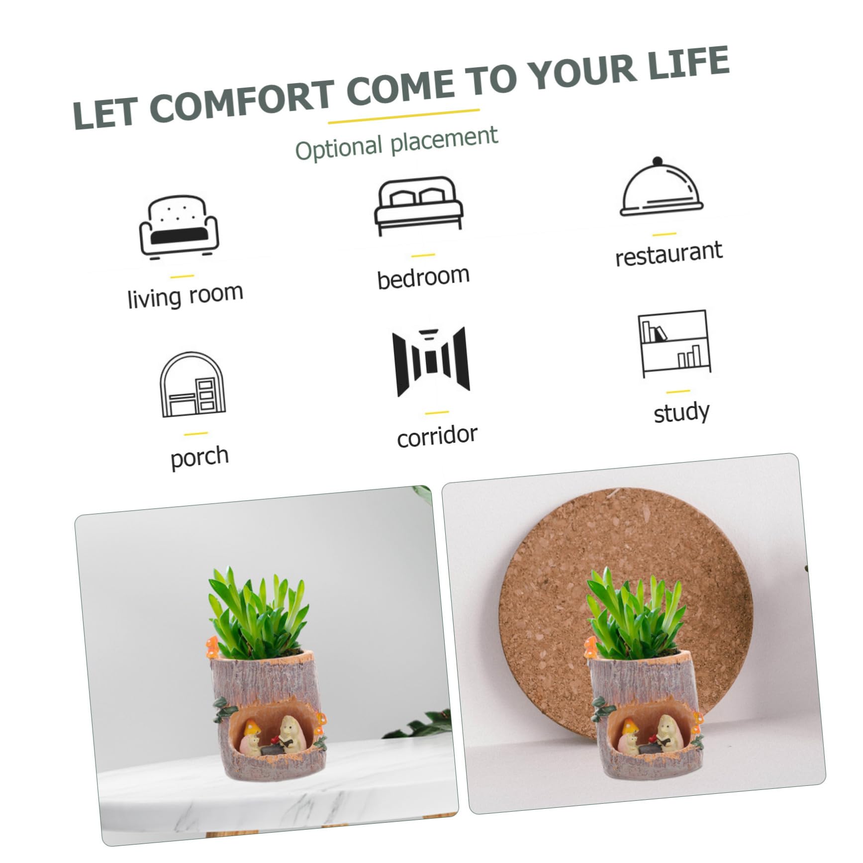 Gadpiparty Flower Sedum Succulent Pot - Decorative Ceramic Planter for Indoor/Outdoor Plants, Succulents, Flowers - Perfect for Home Garden, Balcony, Office Desk Decor