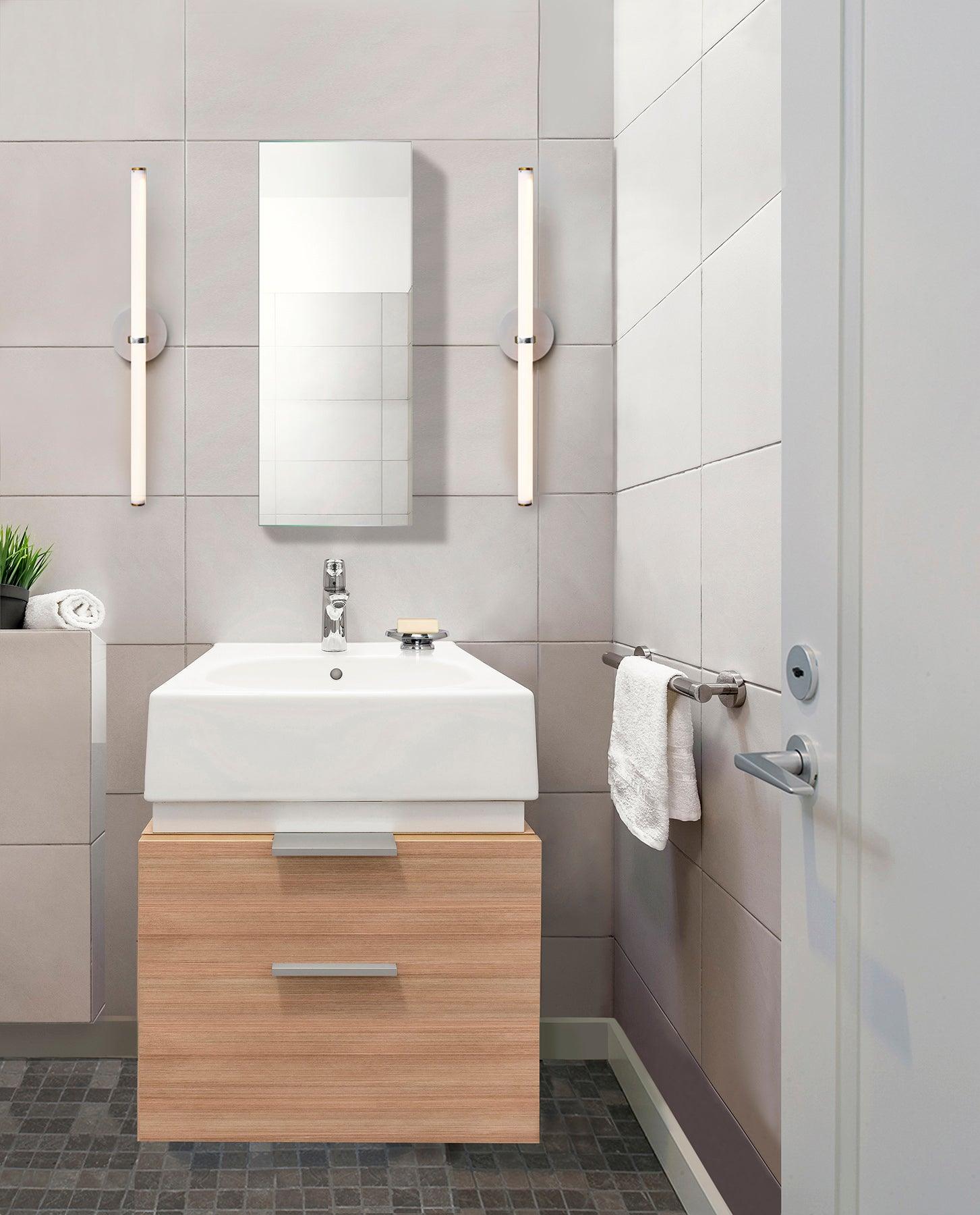 Krugg Plaza 12x30 Inch Wall Mounted Medicine Cabinet - Bathroom Storage Mirror with Adjustable Shelves for Toiletries and Essentials