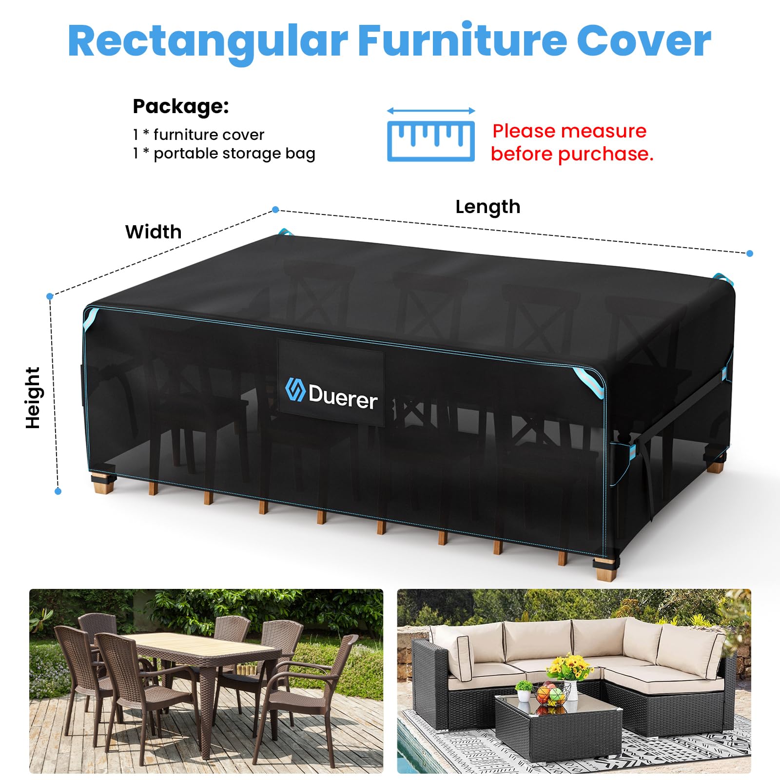 Durable 420D Waterproof Outdoor Furniture Covers - 90
