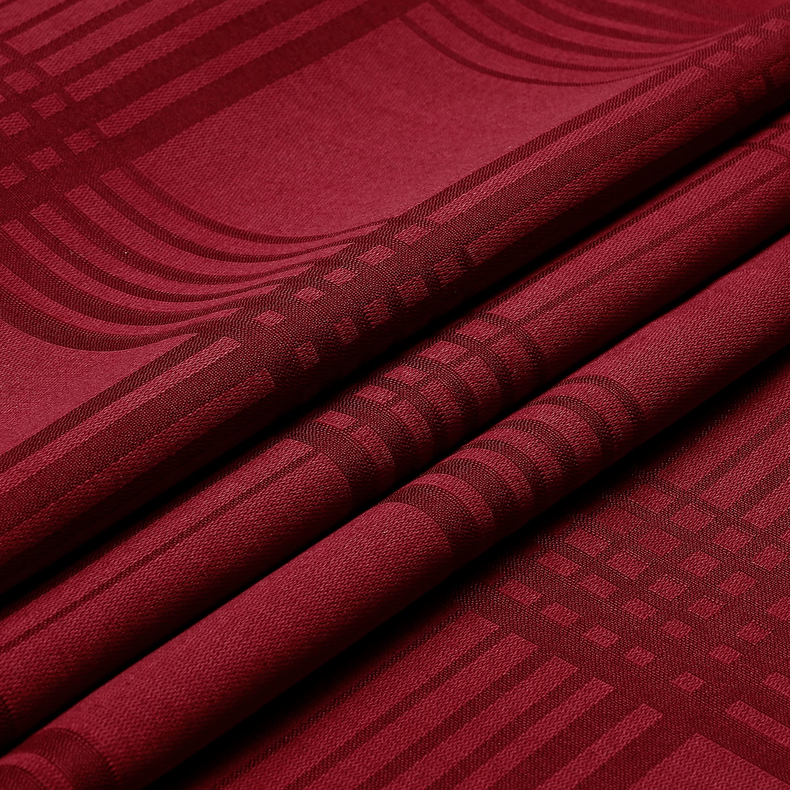 60 Inch Round Washable Polyester Tablecloth - Red Plaid Checkered Table Cover for Kitchen & Dining Room | Reusable, Fits Round Tables | Perfect for Parties, Holidays & Everyday Dining