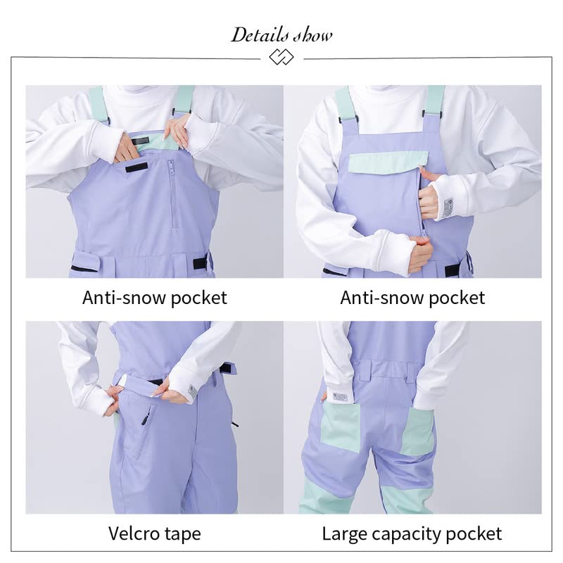 SNOWVERB Waterproof Ripstop Ski Bib Pants for Men & Women - Adjustable Winter Snowboard Pants for Outdoor Research & Snow Sports | Perfect for Skiing, Snowboarding & Cold Weather Adventures