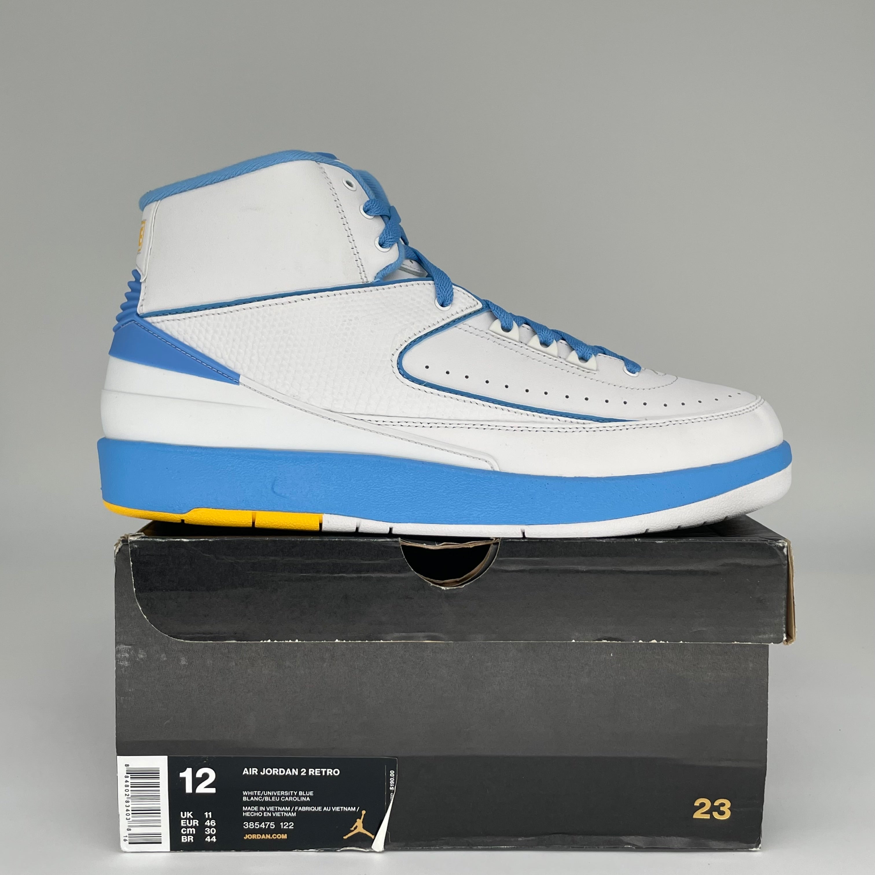 AIR JORDAN 2 MELO 2018 Retro Basketball Shoes - Men's Size 12 (385475-122) - Perfect for Streetwear & Court Performance