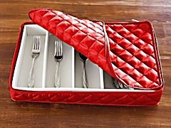 Red Quilted Polyester