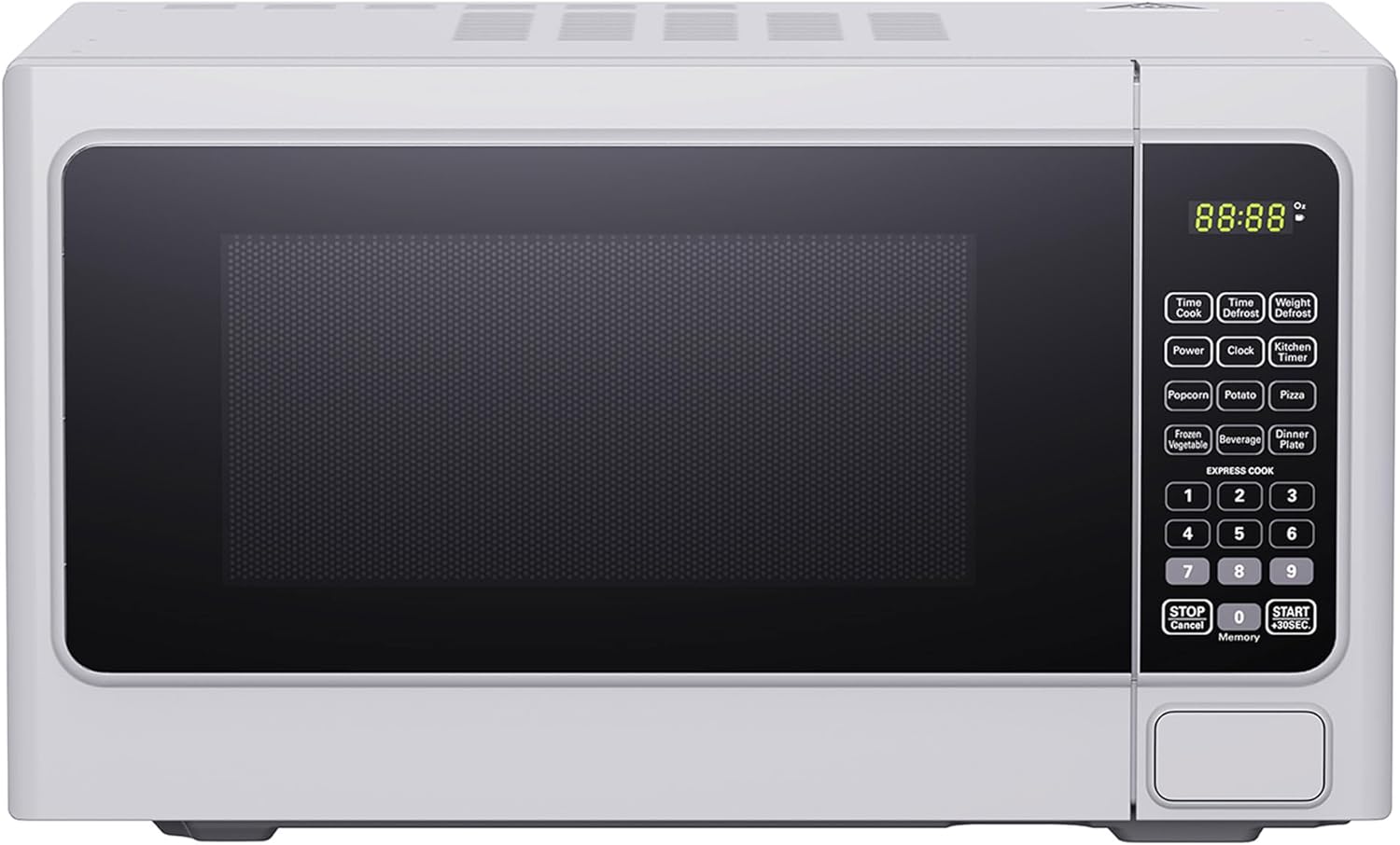 1000W 1.1 Cu Ft Compact Countertop Microwave Oven - White | Perfect for Small Kitchens, Dorms & Office Spaces