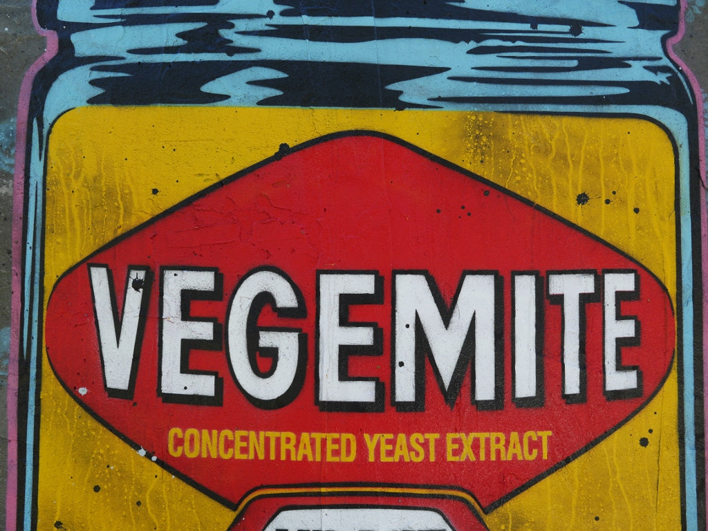100cm x 140cm Vegemite Concrete Textured Urban Pop Art Canvas Painting - Modern Abstract Wall Decor for Living Room, Bedroom & Office