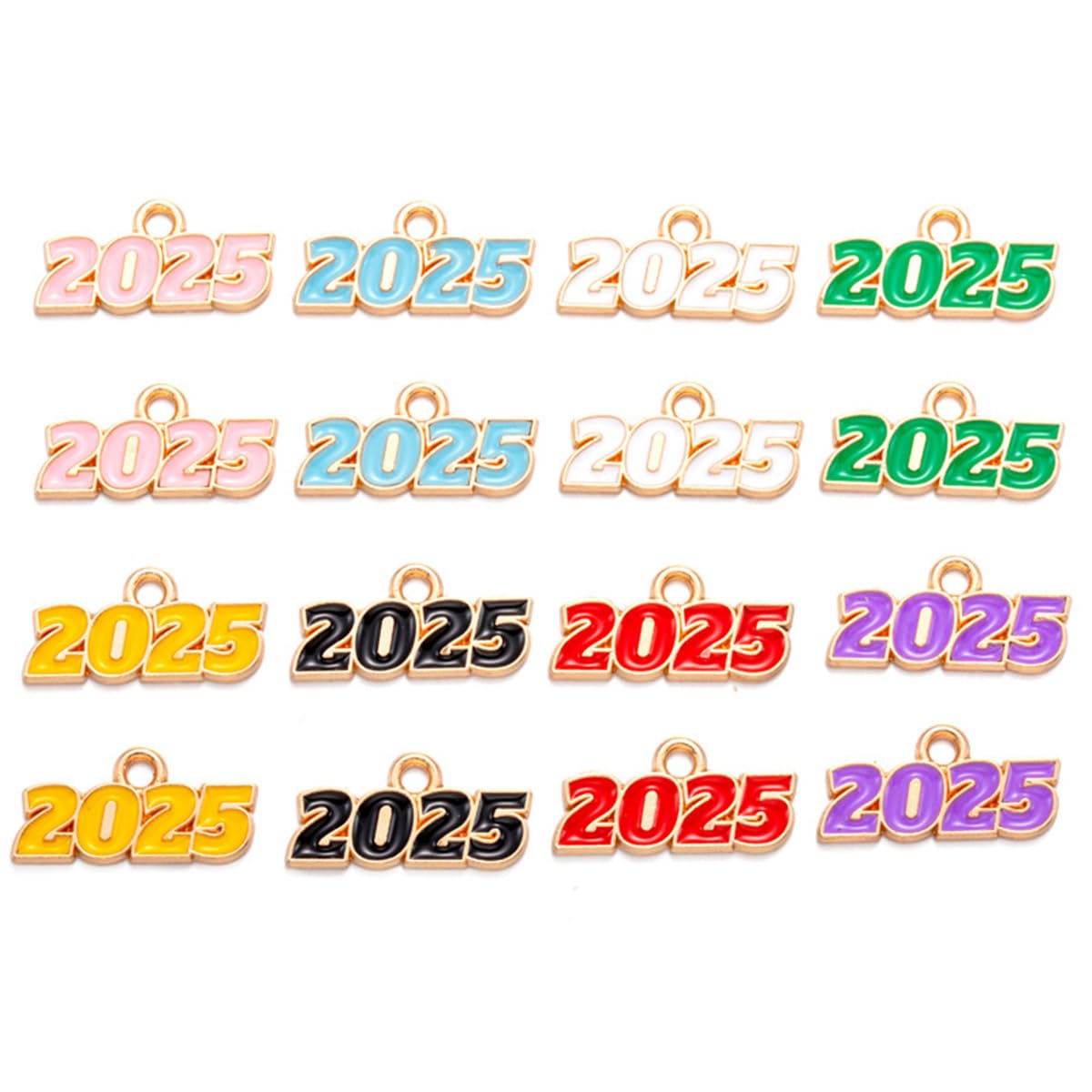 35pcs 2025 Metal Alloy Number Charms for Jewelry Making - Pendants for Earrings, Necklaces & Bracelets - DIY Craft Supplies for New Year 2025 Jewelry Projects