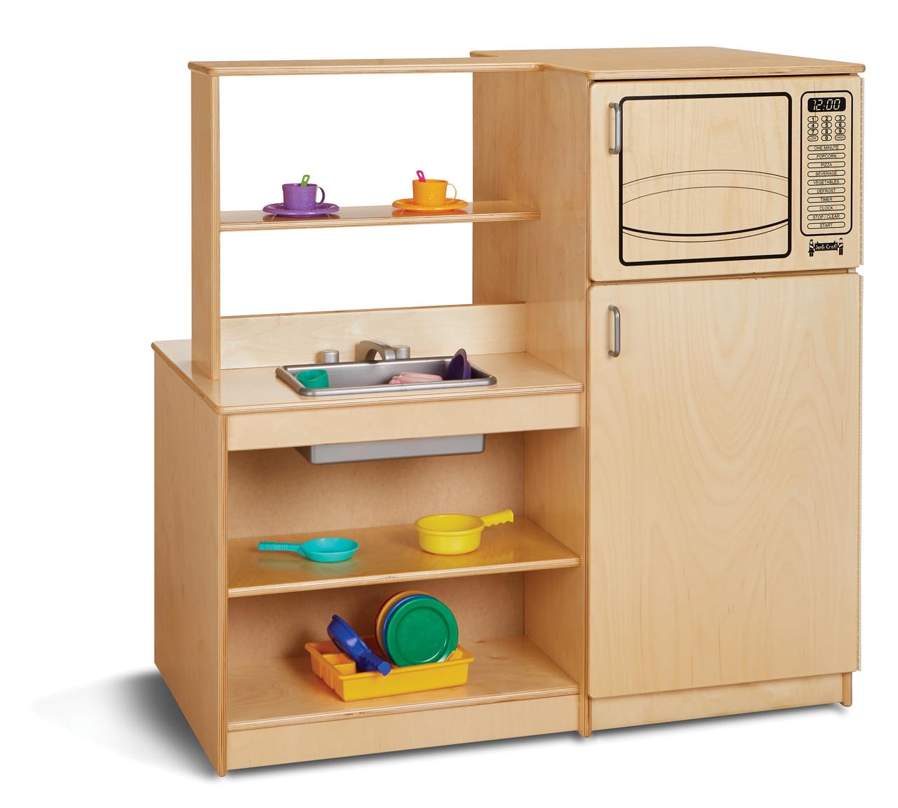 Jonti-Craft 2405JC Mobile Kitchen Island - Durable Wooden Play Kitchen for Kids with Storage Shelves & Pretend Cooking Accessories | Perfect for Preschools, Daycares & Home Playrooms