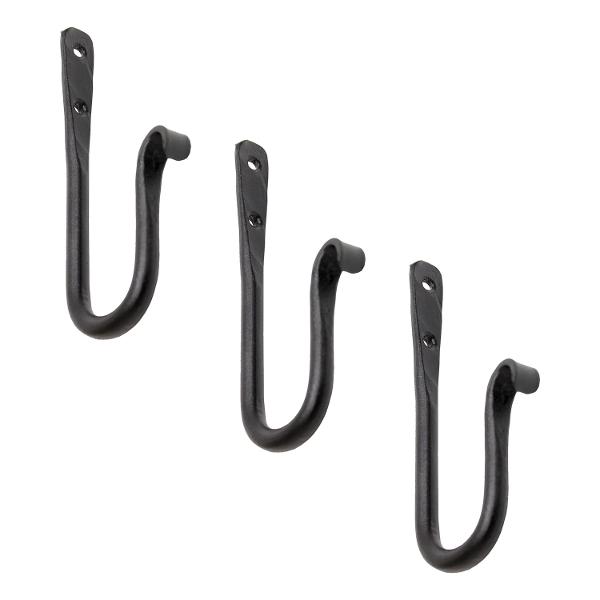 Achla Designs 3 Pack J Hook T-Shirt Hangers - 15 Inch & 2 Sizes (01 & 02) - Space Saving Closet Organizer for Shirts, Blouses & Lightweight Clothing