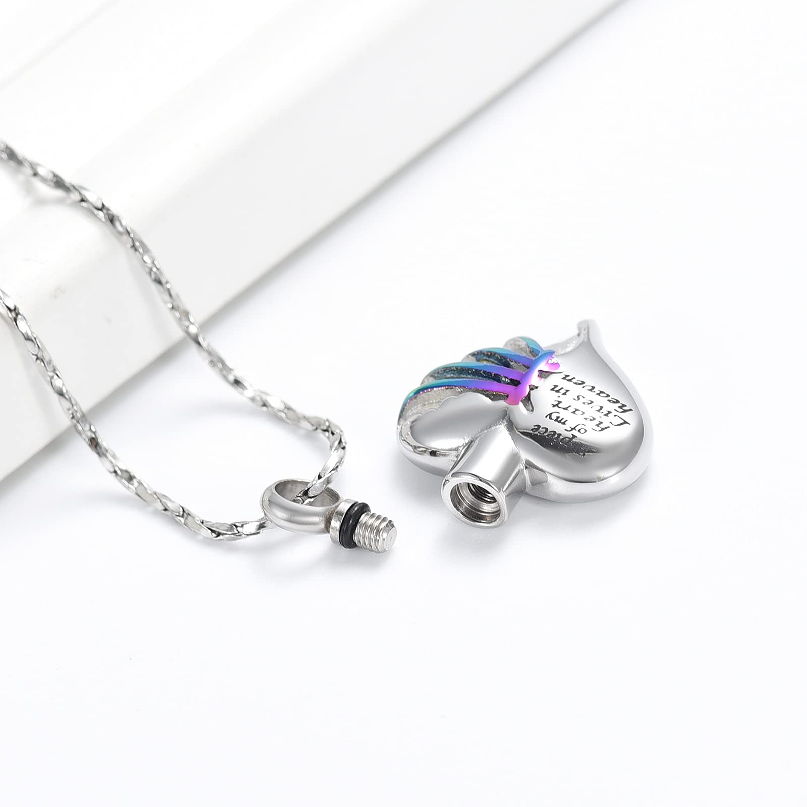 Heart Cremation Urn Necklace Pendant for Ashes - Memorial Jewelry to Keep Loved Ones Close | Perfect for Funerals, Memorials & Everyday Wear