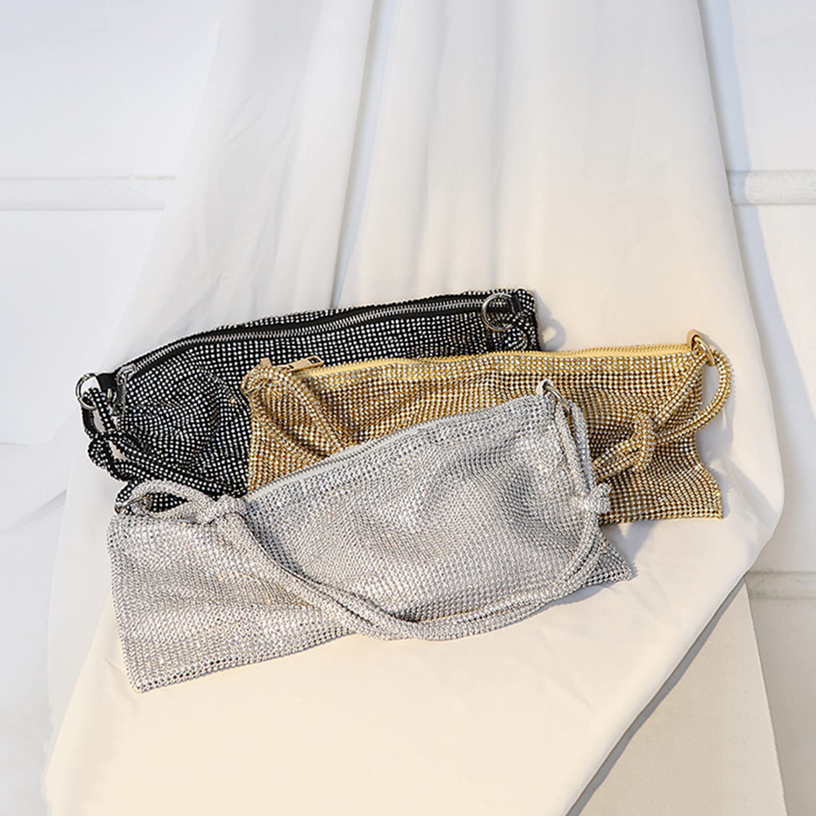 Sparkly Rhinestone Evening Clutch Purse for Women - Elegant Crystal Bling Shoulder Bag & Handbag for Parties, Weddings, and Special Occasions