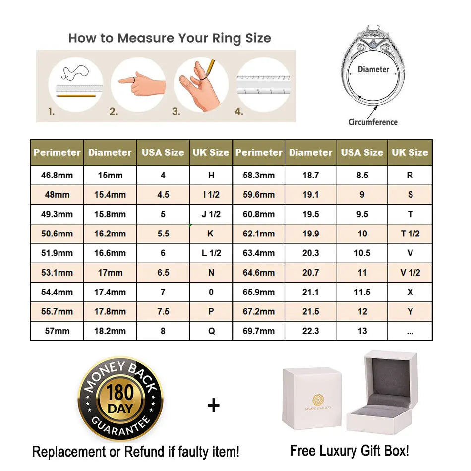 Vintage Wedding Rings for Women - 925 Sterling Silver Bridal Set with 4Ct Princess Cut 5A Cubic Zirconia - Elegant Fine Jewelry for Engagement, Anniversary & Special Occasions