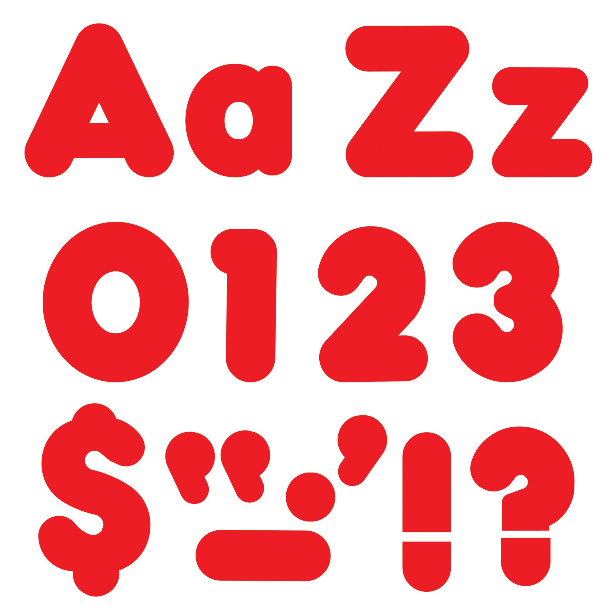 Trendy Ready Letters & Numbers Set - Red - Perfect for DIY Home Decor, Classroom Bulletin Boards, and Party Signage