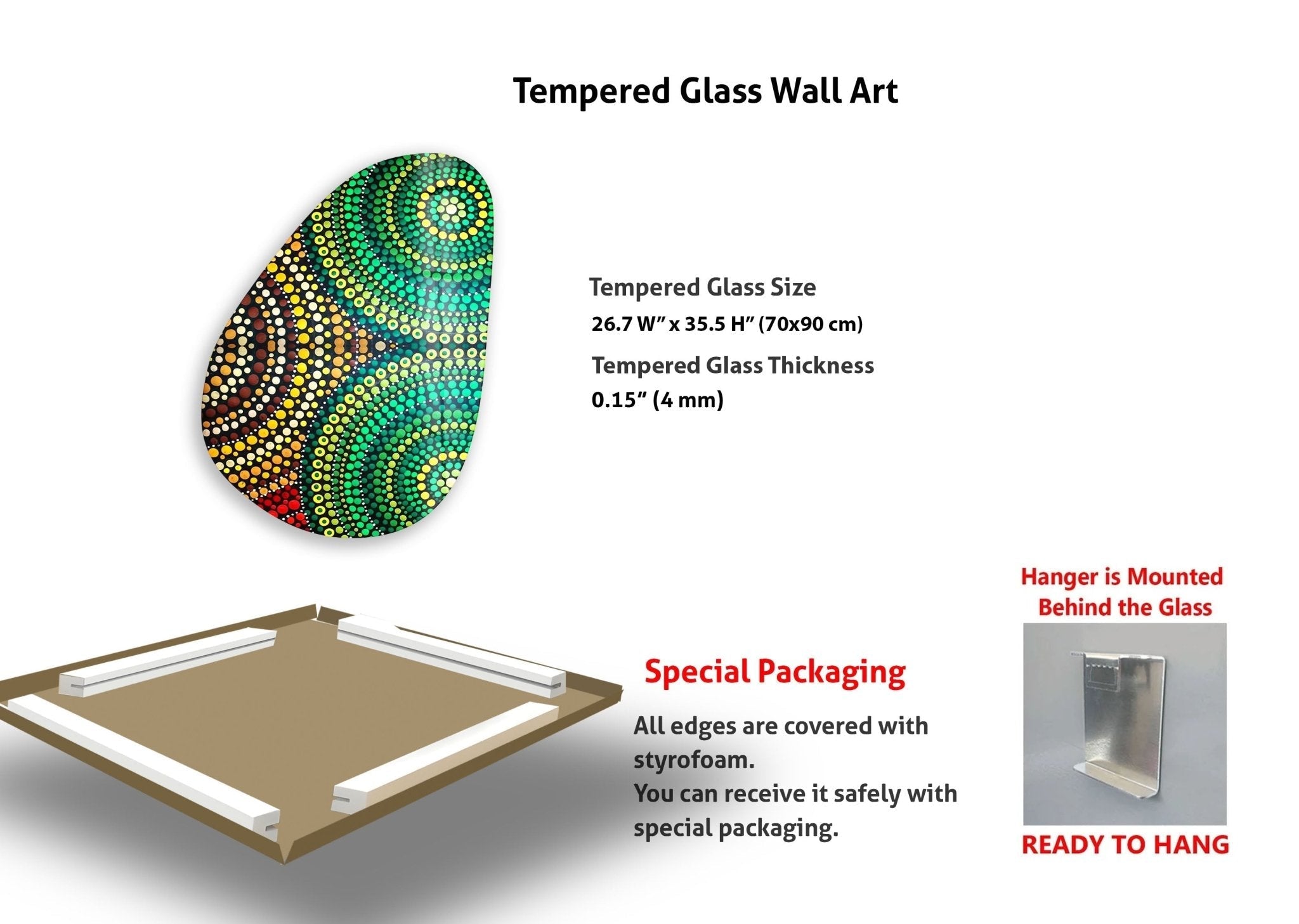 Asymmetrical Oval Mosaic Green Glass Wall Art - Handmade Modern Home Decor for Living Room, Bedroom, or Office - Unique Abstract Wall Hanging for Interior Design