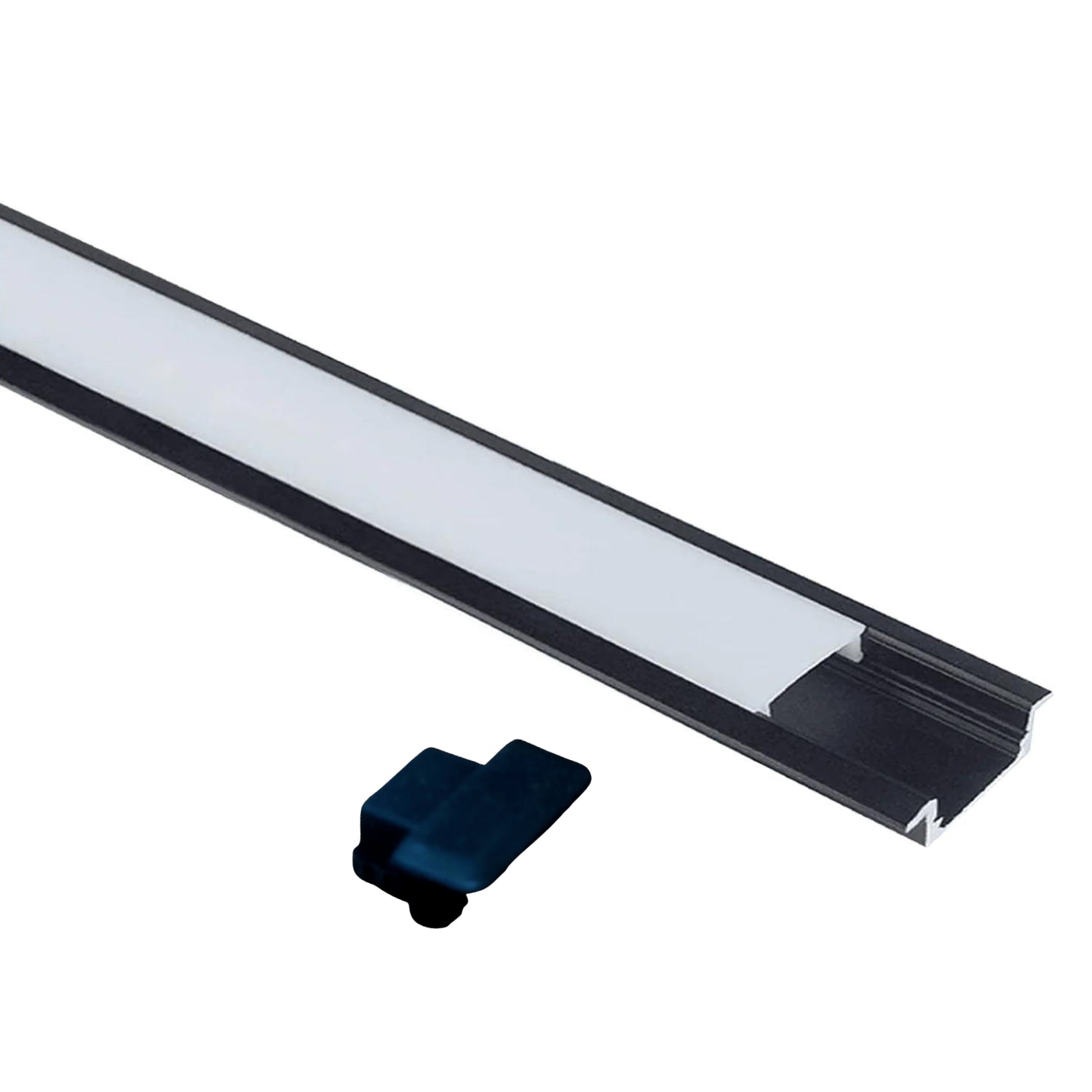 8 ft Aluminum LED Strip Light Channel Cover - AP44M Rectangular Profile with End Caps (10 Pack) - Perfect for Kitchen, Living Room & Bedroom Lighting