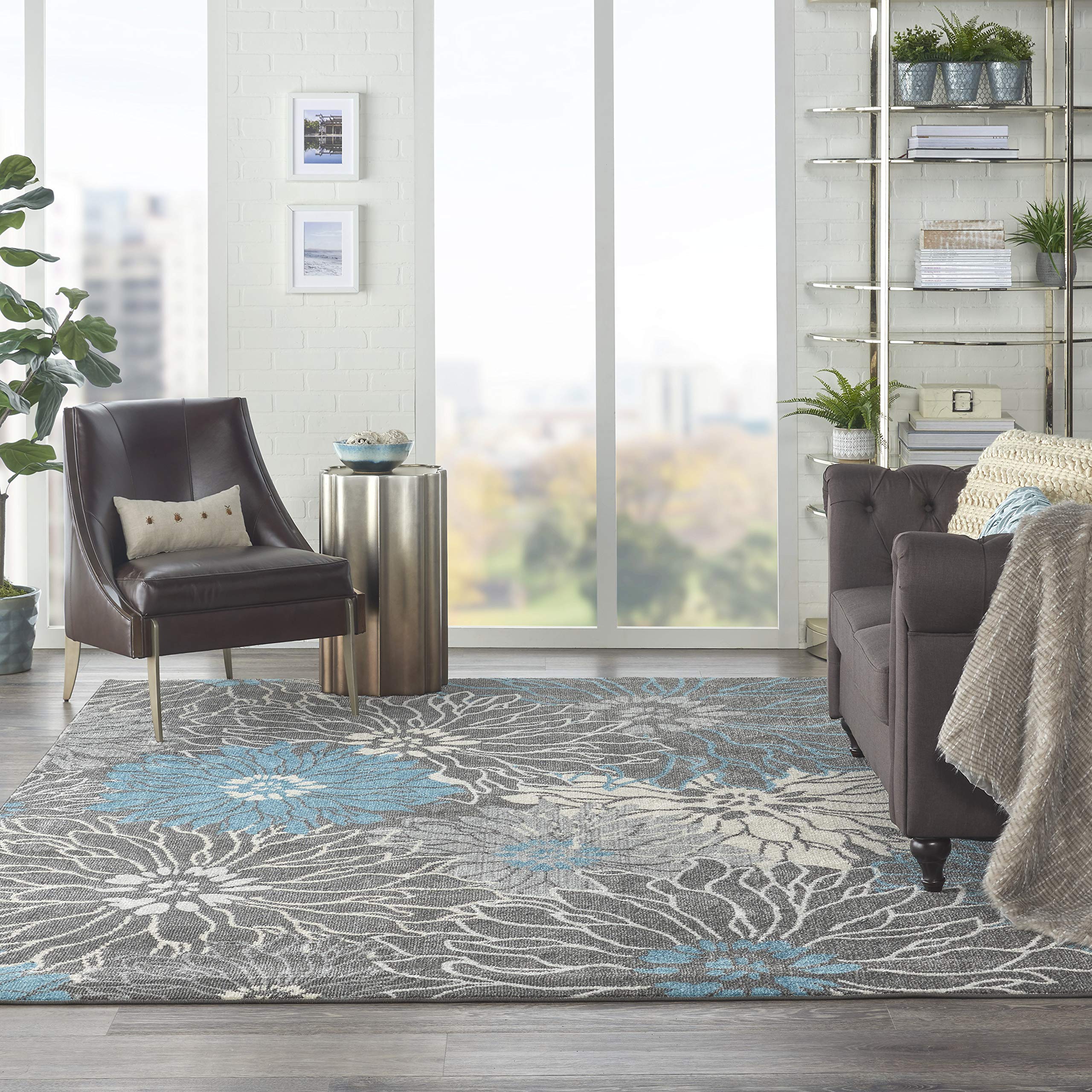 Nourison Passion Charcoal/Blue 6'7