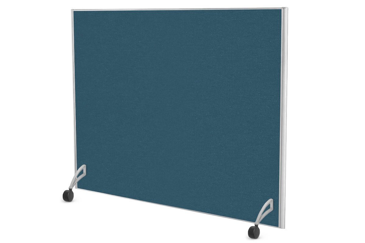 Freestanding Office Partition Screen - Fabric Panel with White Frame [1200H x 1200W] - Privacy Divider for Workspaces, Conference Rooms & Home Offices