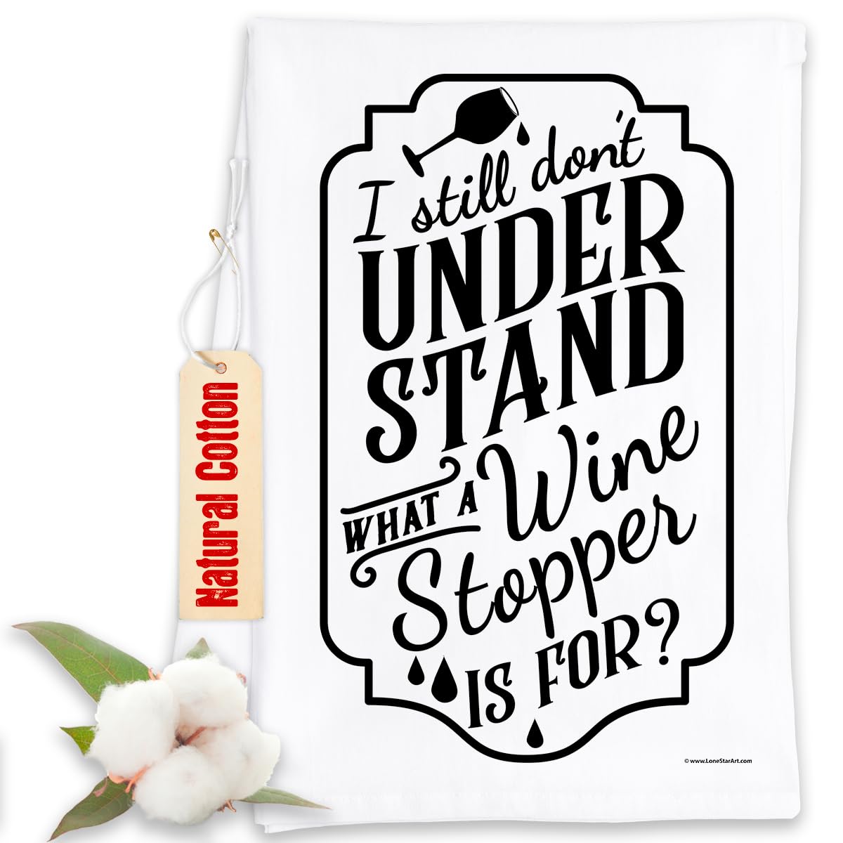 Funny Wine Stopper Kitchen Towels with Sayings - Decorative Dish Towels for Housewarming Gifts - Multi-Use Cute Kitchen Accessories - Perfect Funny Gifts for Women | Great for Wine Parties, Kitchen Decor & Hostess Gifts