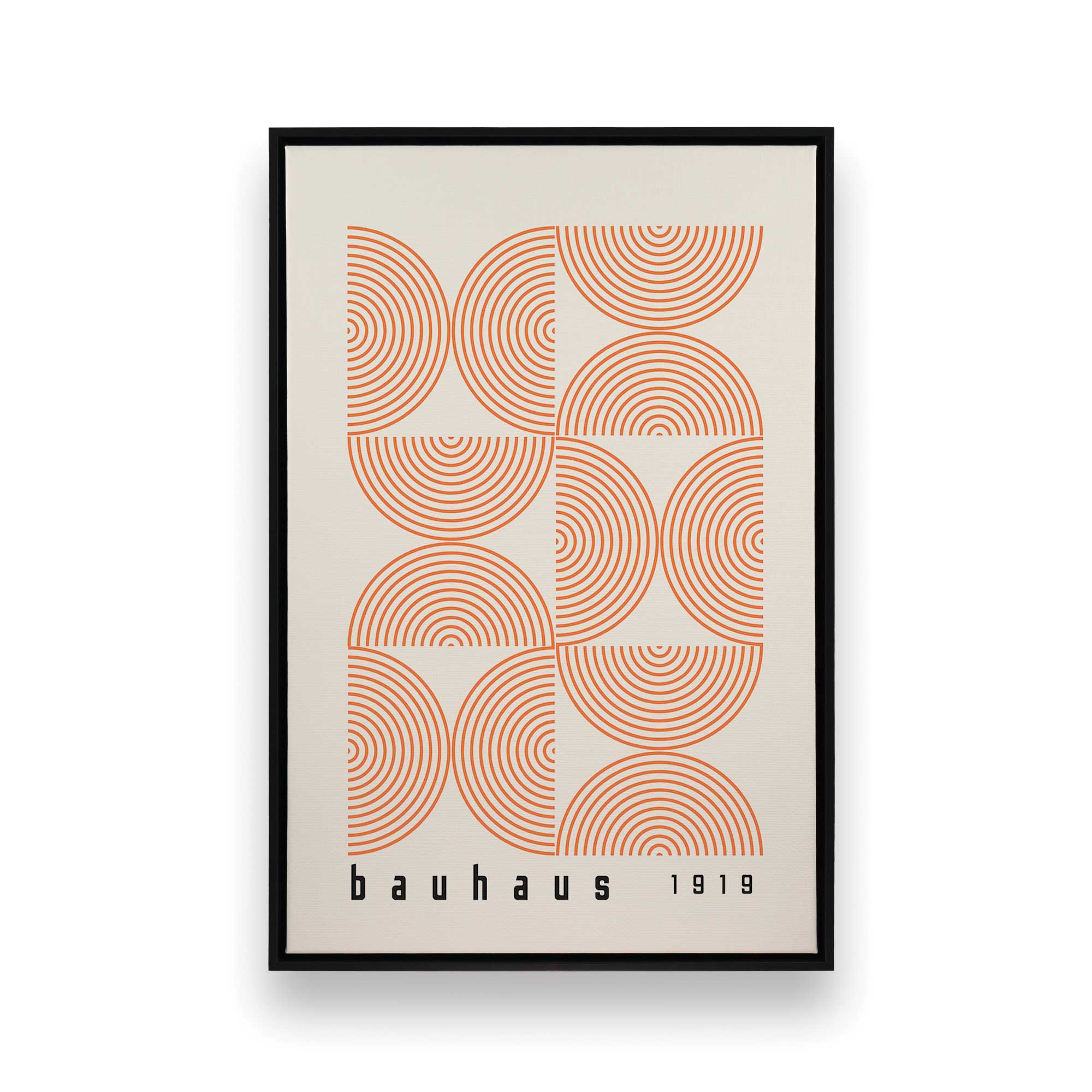 Bauhaus Flow and Composition Orange Canvas Prints - Set of 2 Wall Art for Modern Living Room & Office Decor