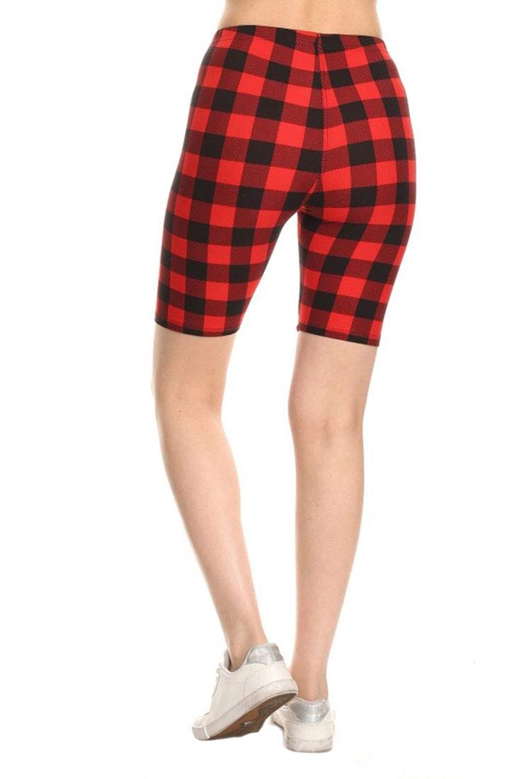 NioBe Women's High Waist Printed Fashion Biker Shorts - Yoga, Workout, Running & Lounge Wear - Trendy Athletic Shorts for Women