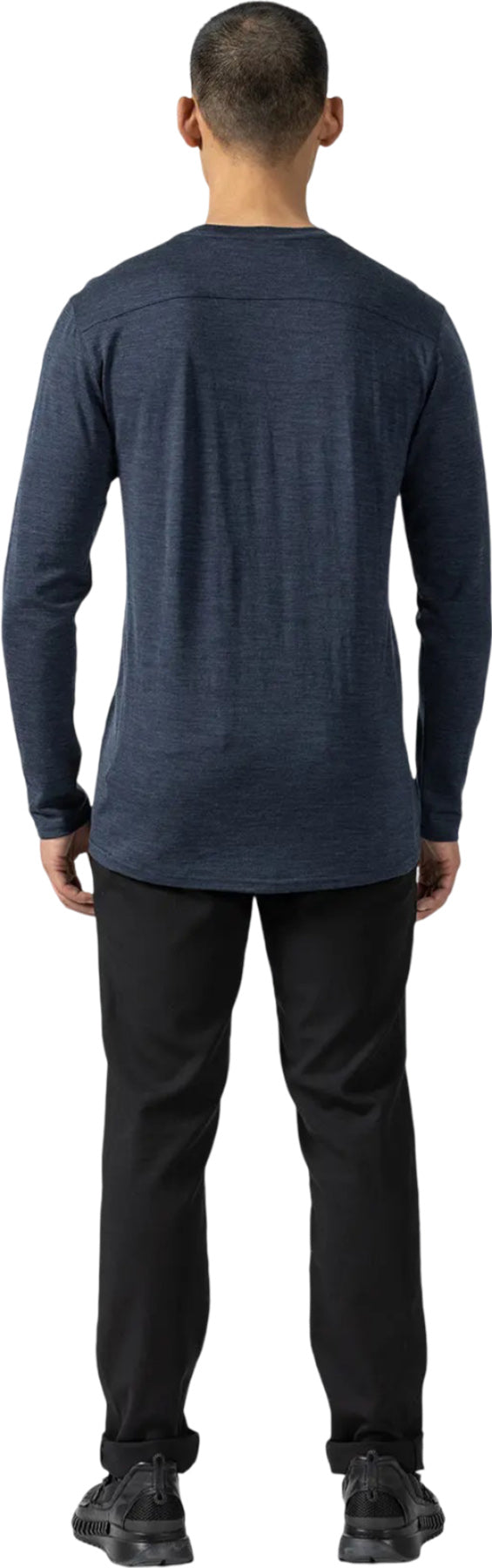 180GSM Single Jersey Merino Wool Long Sleeve Crew Neck T-Shirt for Men - Soft & Breathable Winter Base Layer for Hiking, Skiing & Outdoor Activities