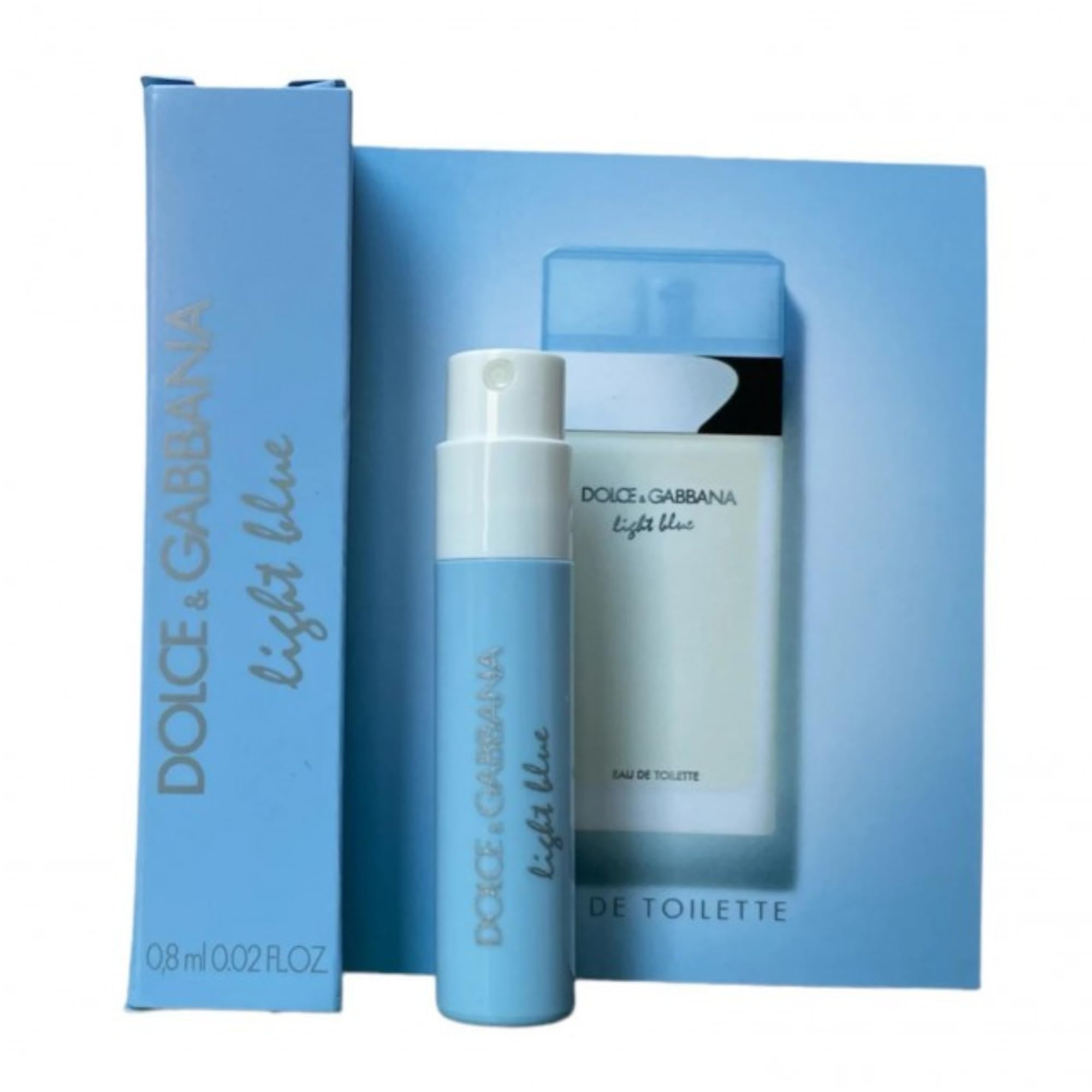 Dolce & Gabbana Light Blue Eau de Toilette for Women - Fresh Citrus Floral Perfume, Travel Size 0.02 oz (0.8 ml) - Perfect for Everyday Wear, Date Nights & Summer Vacation