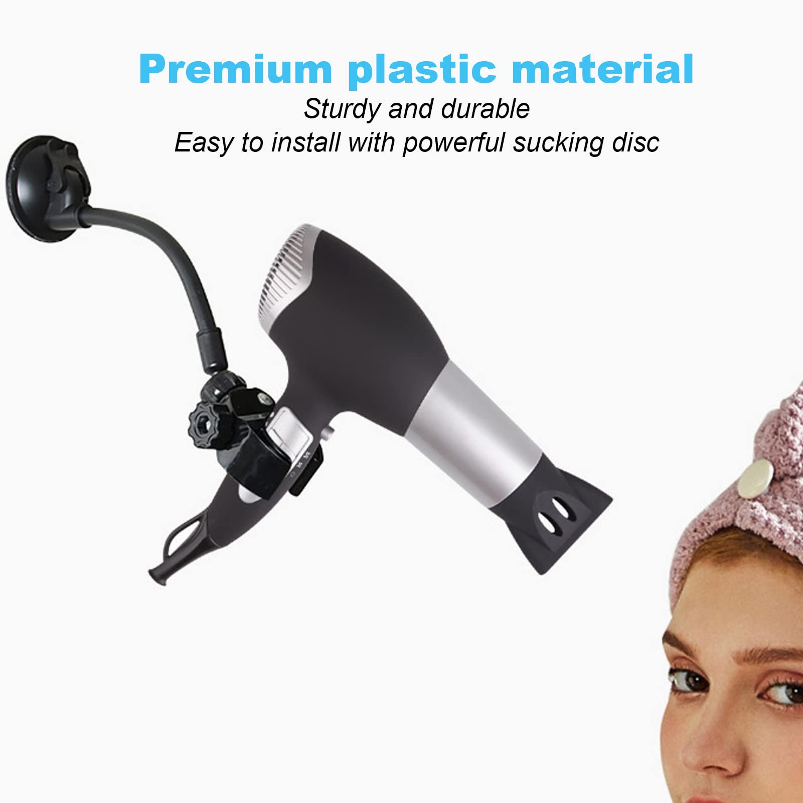 Multifunctional Wall Phone Holder - Hands-Free, Strong Suction, Easy Installation, Durable Plastic Shower Phone Mount for iPhone & Android - Perfect for Bathroom, Kitchen & Car Use