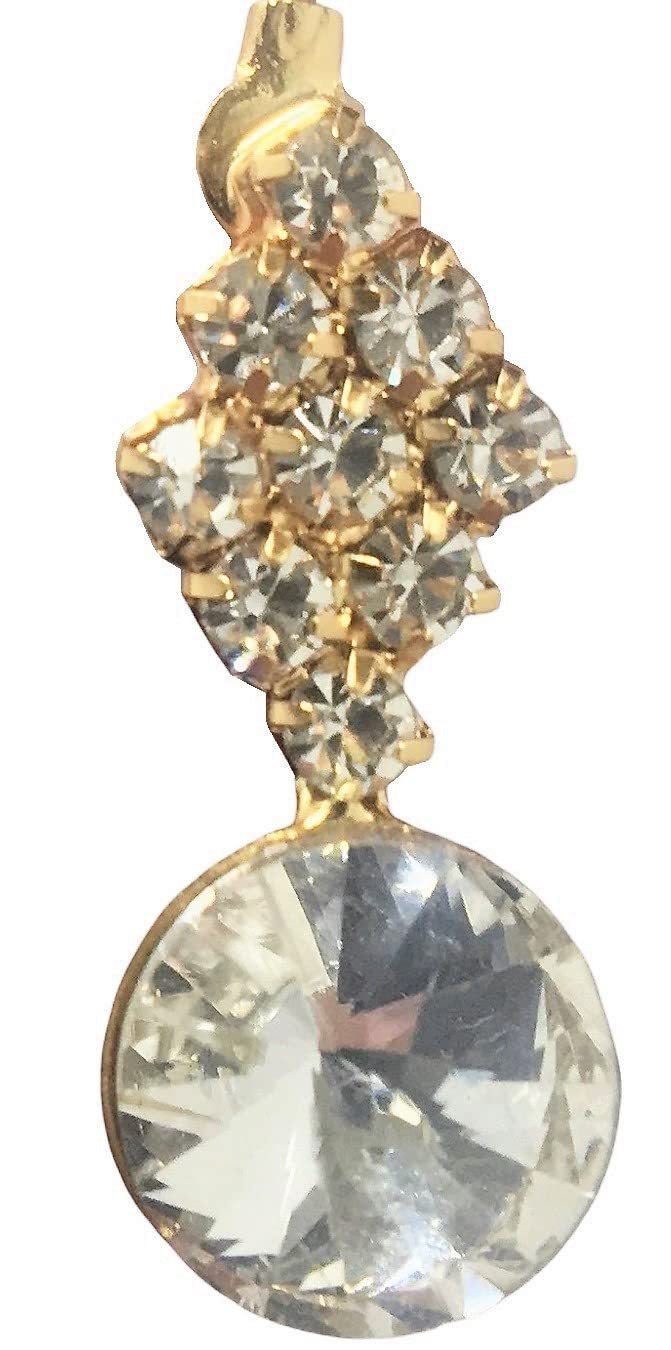 Elegant Gold Plated Diamond Crystal Chandelier Dangle Earrings for Women - Perfect for Evening Parties, Weddings & Special Occasions