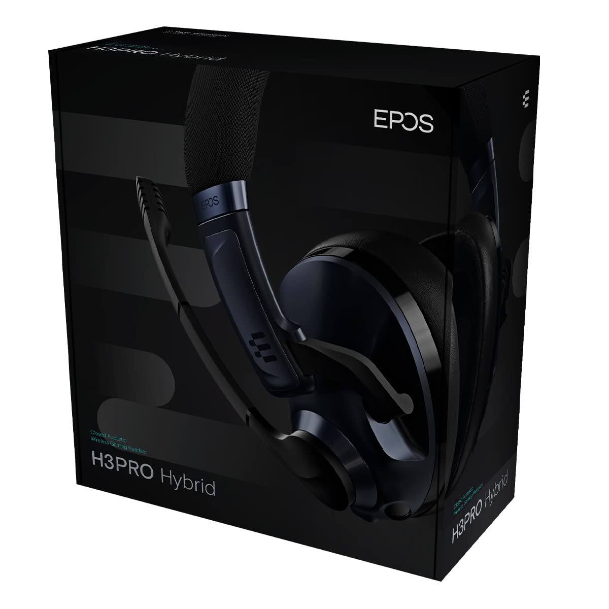 EPOS H3Pro Hybrid Gaming Headset with Microphone - Wireless Bluetooth Headphones for PC, PS5, Xbox - Active Noise Cancellation, Adjustable Ear Cups, Smart Audio Controls, 7.1 Surround Sound - Perfect for Gaming, Streaming & Remote Work (Midnight Blue)