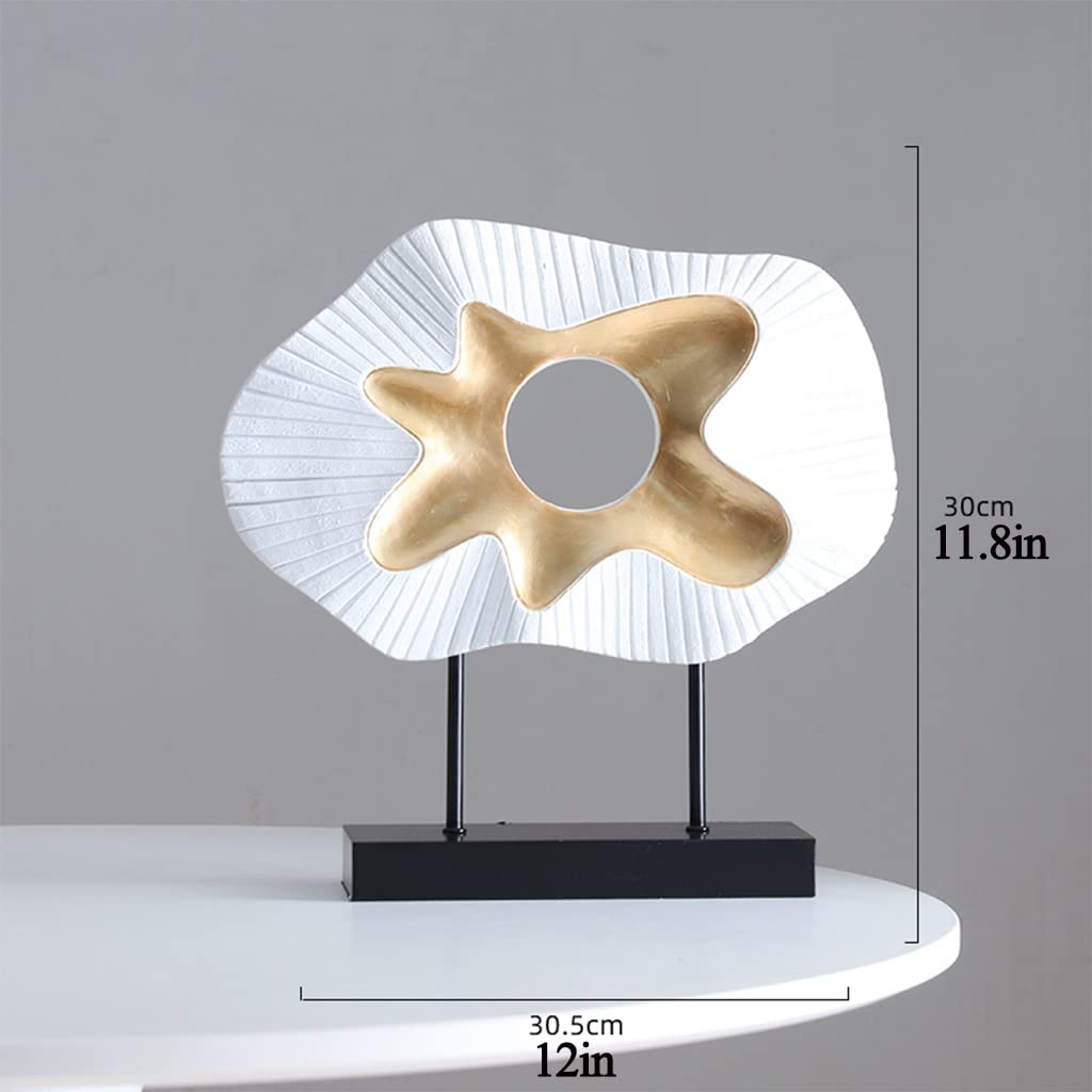 Abstract Resin Sculpture - Modern Bookshelf Decor, Farmhouse Living Room Centerpiece, Unique Bedroom & TV Stand Accent - Perfect for Home, Office & Gift Giving