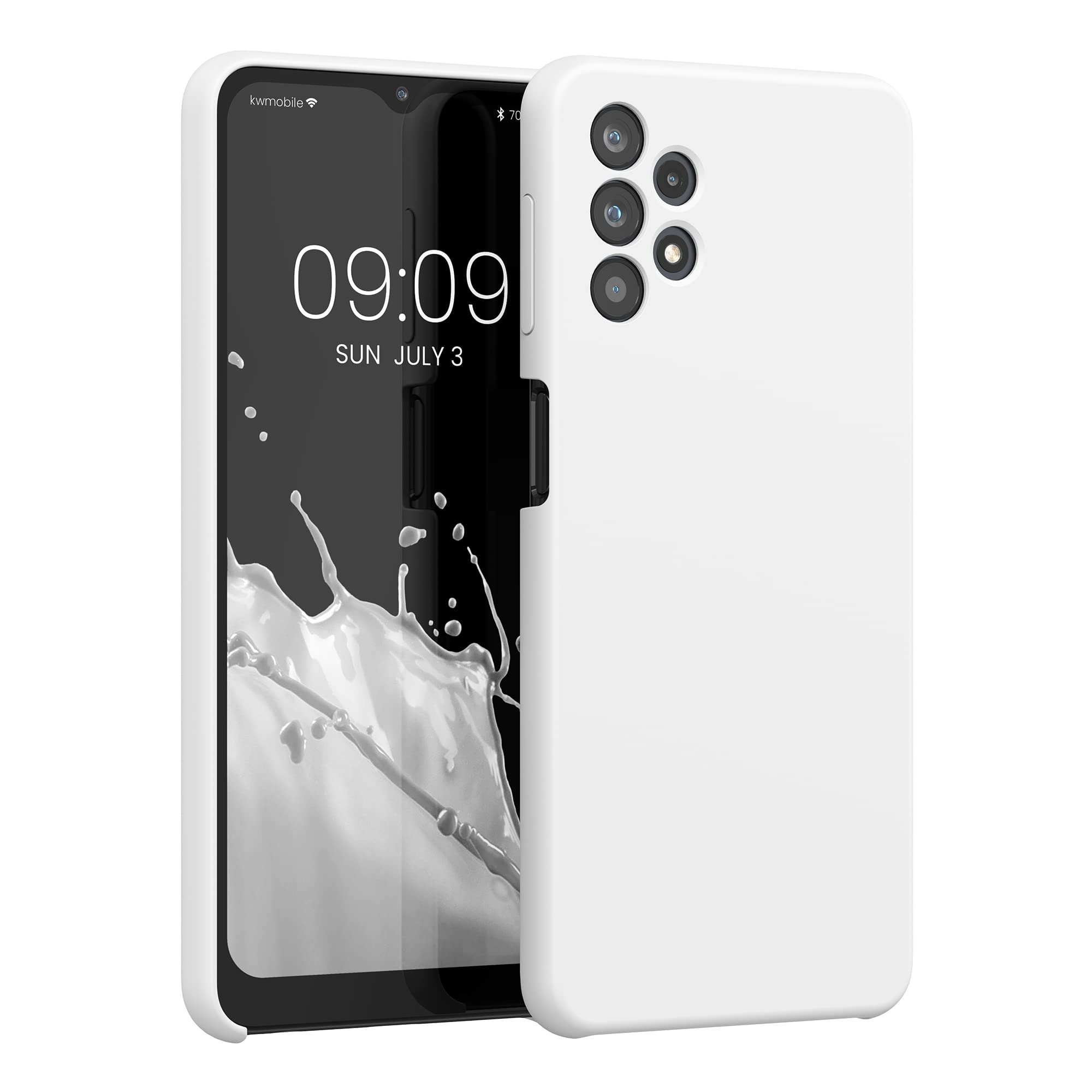 kwmobile Shockproof TPU Silicone Case for Samsung Galaxy A32 5G - Soft Matte White Protective Phone Cover | Perfect for Everyday Use, Work & Travel