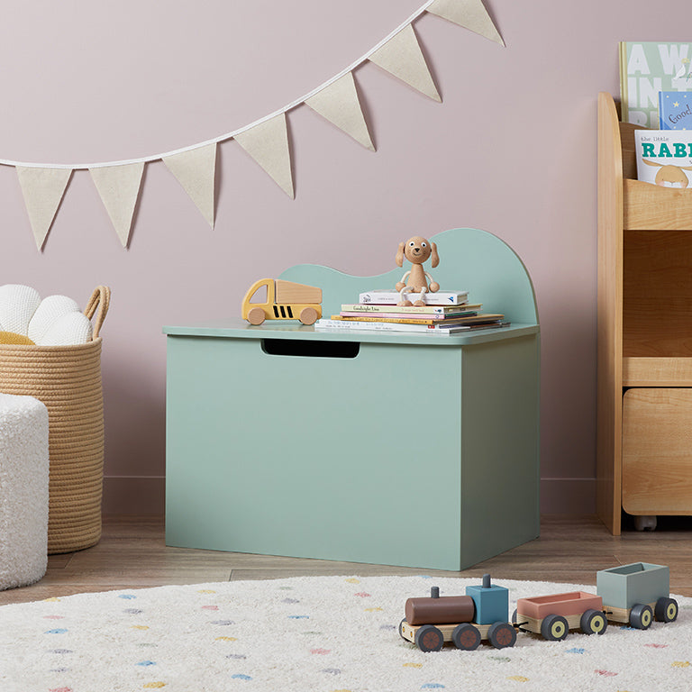 Pebble Toy Box for Kids - Sage Green Storage Organizer for Playroom, Nursery, or Bedroom | Durable & Stylish Kids Toy Storage Solution