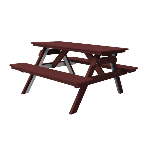 Eco-Friendly Recycled Plastic Picnic Table with Attached Benches – Perfect for Outdoor Dining, Camping, and Backyard Gatherings